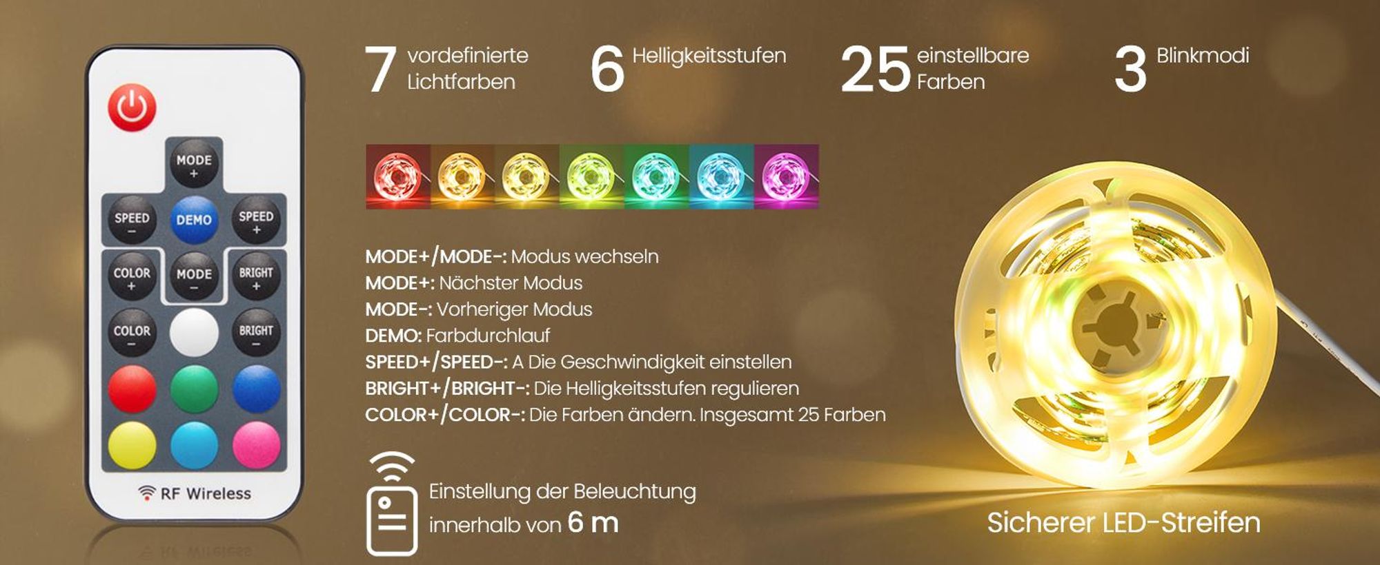 VASAGLE Eckregal mit LED-Beleuchtung, Wandregal 5 Ebenen, Schweberegal für Bücher, Bücherregal, Pflanzenregal für Schlafzimmer, Wohnzimmer, Badezimmer