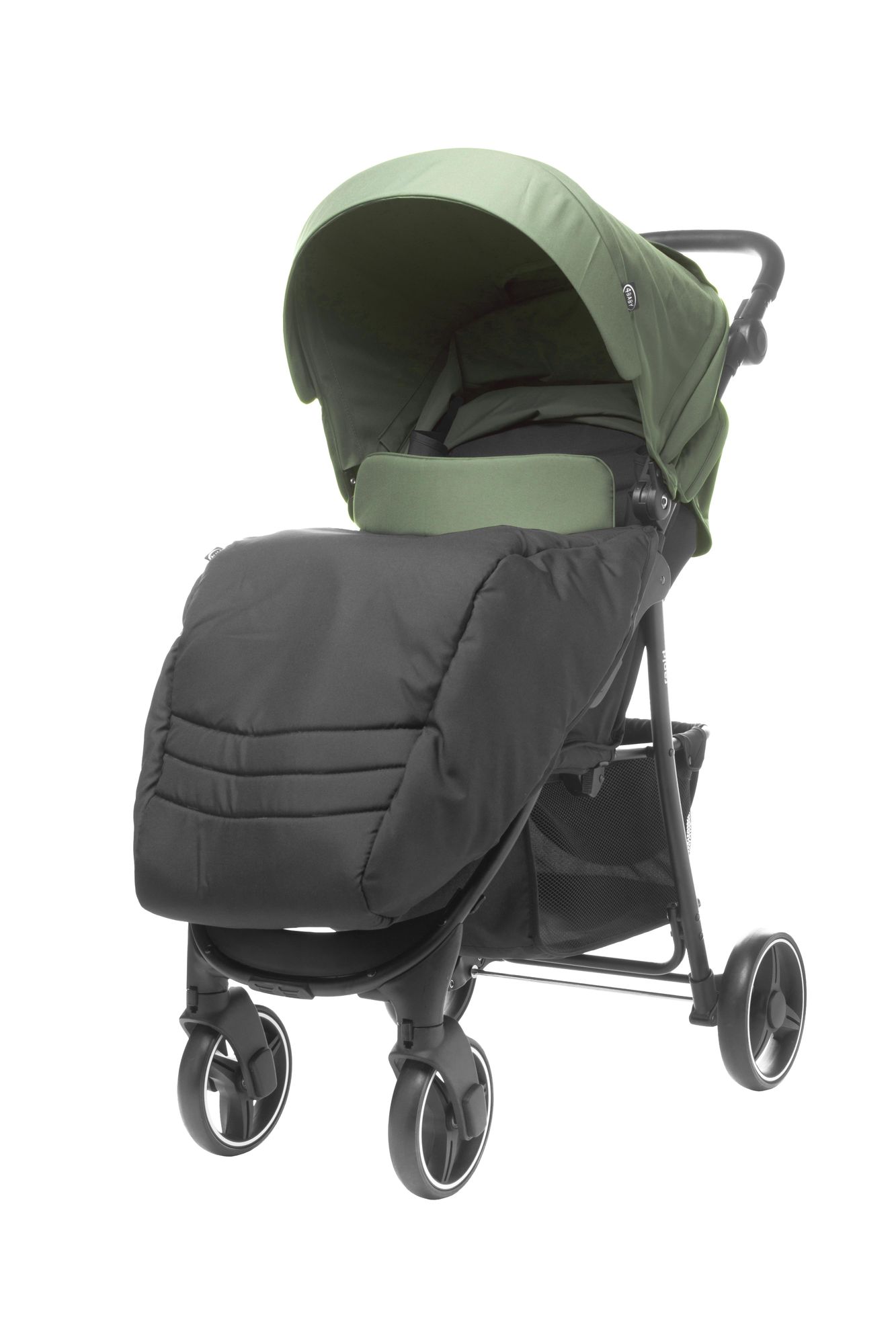 4Baby | Kinderwagen - Buggy Kinderwagen - Kompakt - Olive - Leichtgewicht - Verstellbare Rückenlehne - bis zu 22 kg - Rapid