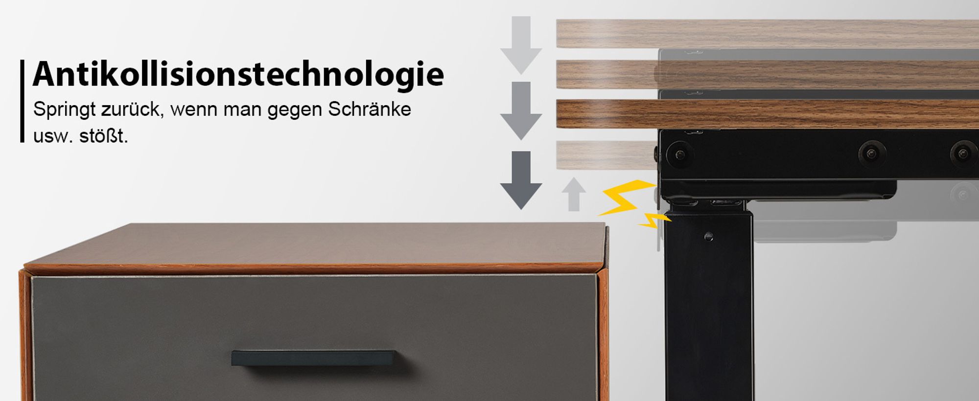 EUREKA ERGONOMIC Höhenverstellbarer Computertisch Elektrisch Schreibtisch 155x110cm Gaming Tisch mit Tastaturablage und Monitorständer