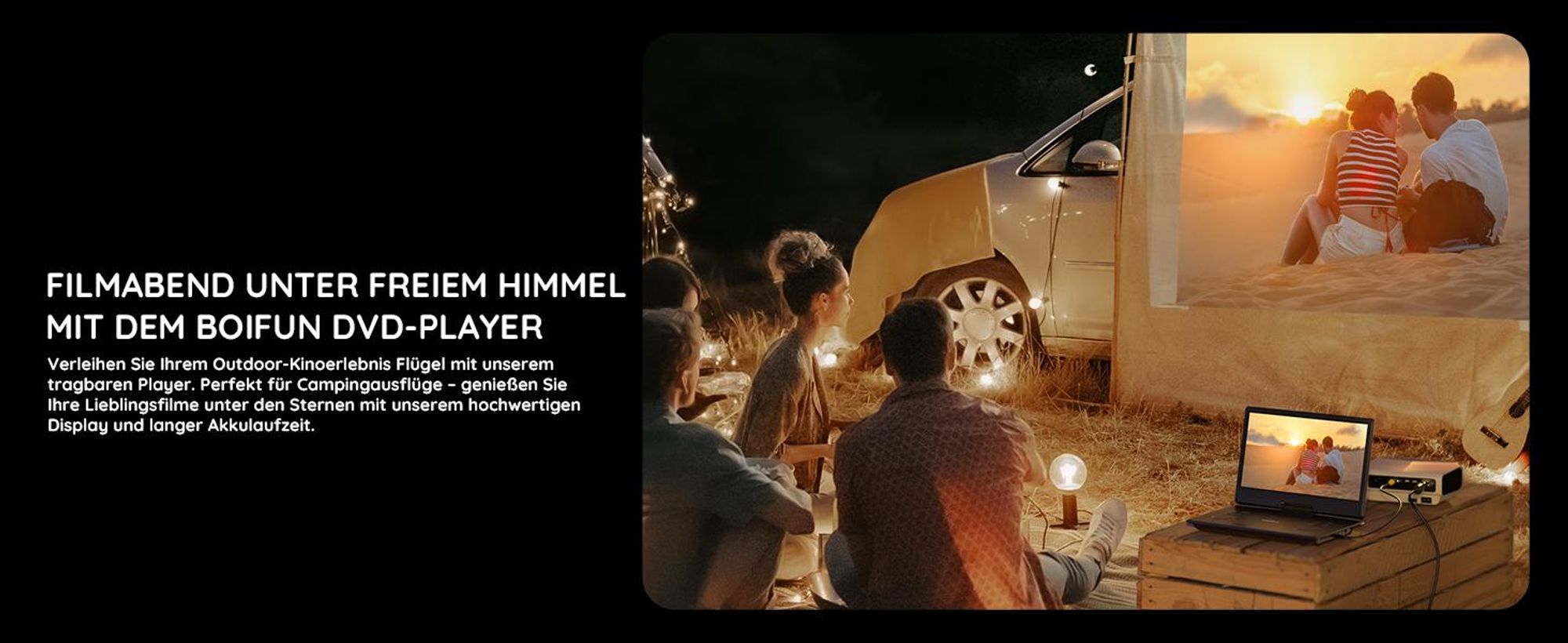 15.7" Tragbarer DVD-Player mit 14"HD-Drehbildschirm, ideal fürs Auto 6 Stunden Akkulaufzeit intelligente SpeicherwiedergabeAlle Region Dual-Lautsprech