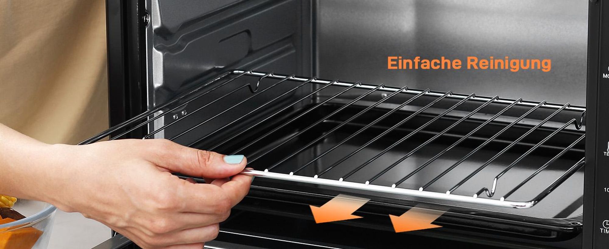 HOMCOM Mini Backofen 32L Mini Ofen mit Grillrost, Backblech, 3 Kochmodi Schwarz