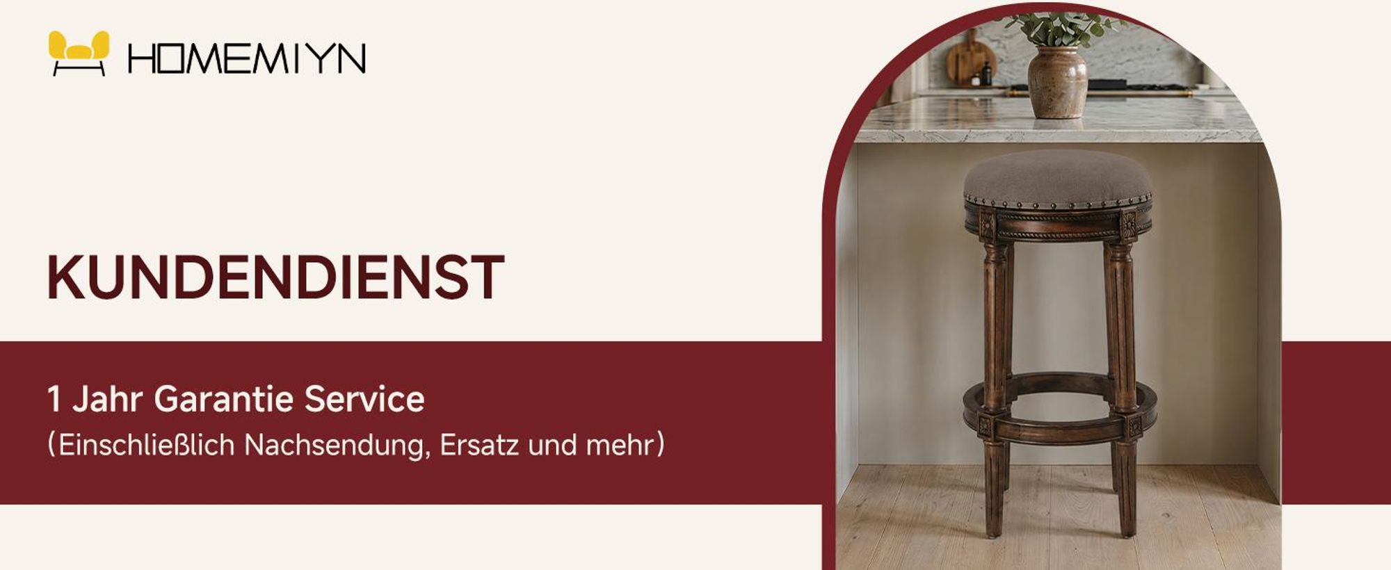 Barhocker Holz drehbar, gepolstert, Retro Design  Barhocker ohne Lehne, rutschfest, für Küche und Bar, 40x40x76cm, belastbar bis 260lb, Kaffeebraun