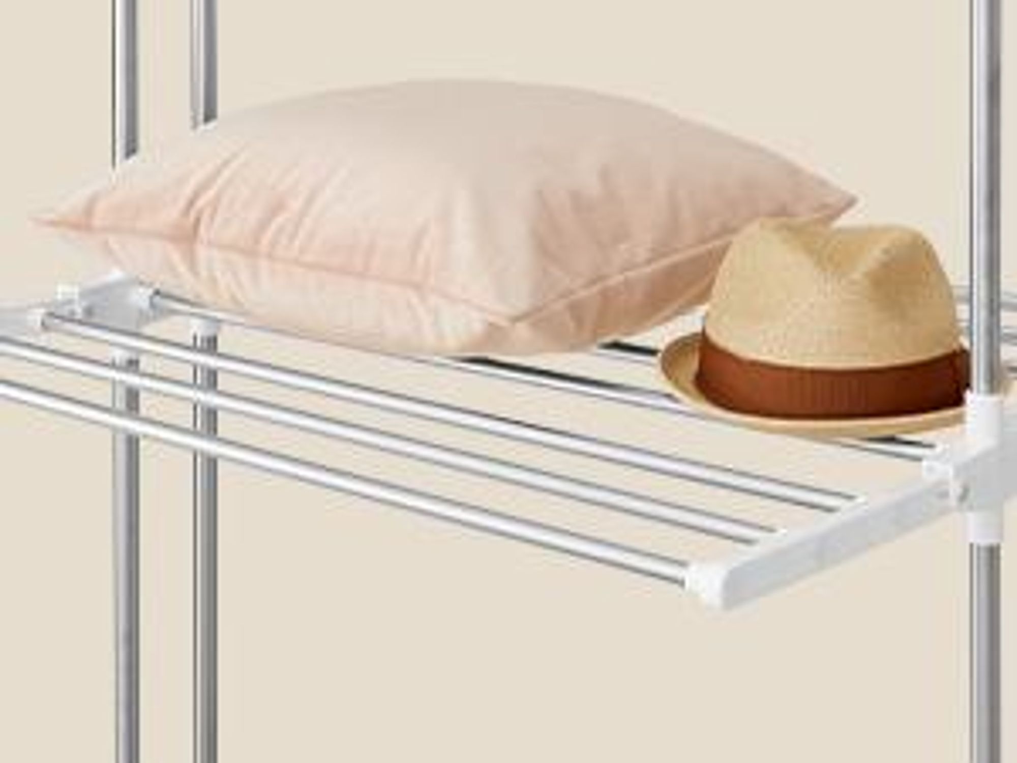 SONGMICS Wäscheständer mit Rollen, 4 Ebenen, klappbare Flügel, Standtrockner, einfacher Aufbau, groß, silbern-weiß