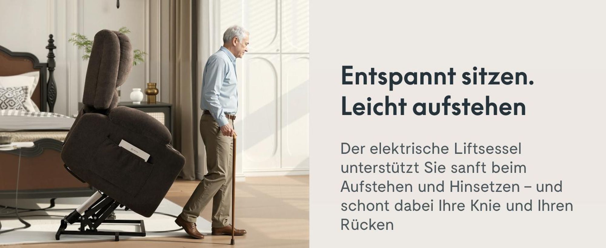 FLEXISPOT XL6 Elektrischer Massagesessel mit Aufstehhilfe, Heizfunktion, USB-Anschluss&Decke, 105°-165° verstellbar, belastbar bis 200 kg (Dunkelgrau)