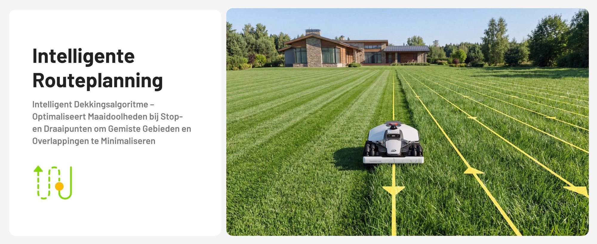 Robotmaaier Mammotion LUBA Mini 2 AWD 1500, met garage en wasstandaard, zonder kabel, voor 1500 m², kanten maaien, hellingen 80%, auto-kartering, APP