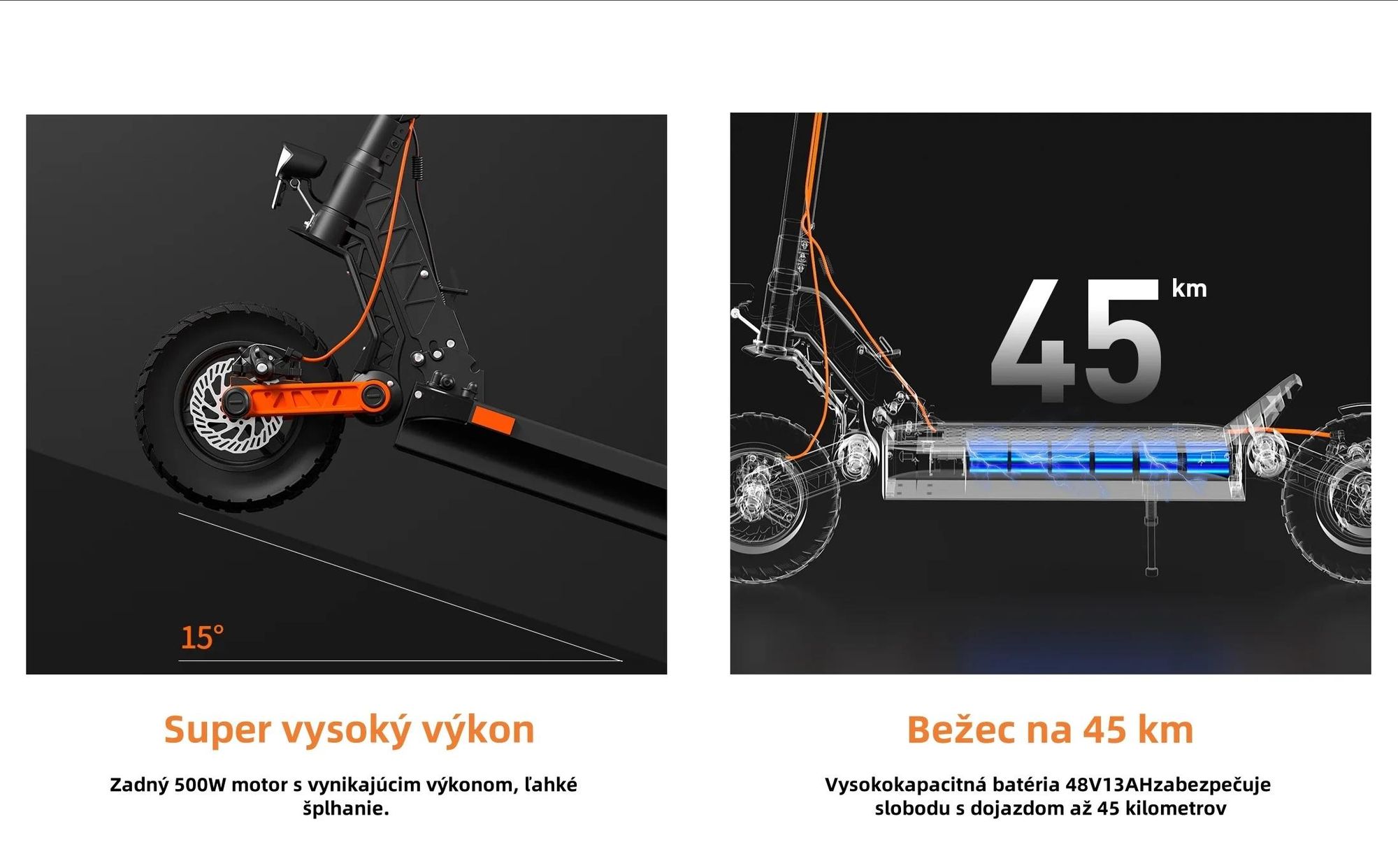 JOYOR S5 S Certifikátom ABE Skladateľný Elektrický kolobežka - 500W Motor 48V13AH Batéria 10-palcové Pneumatiky - Čierna