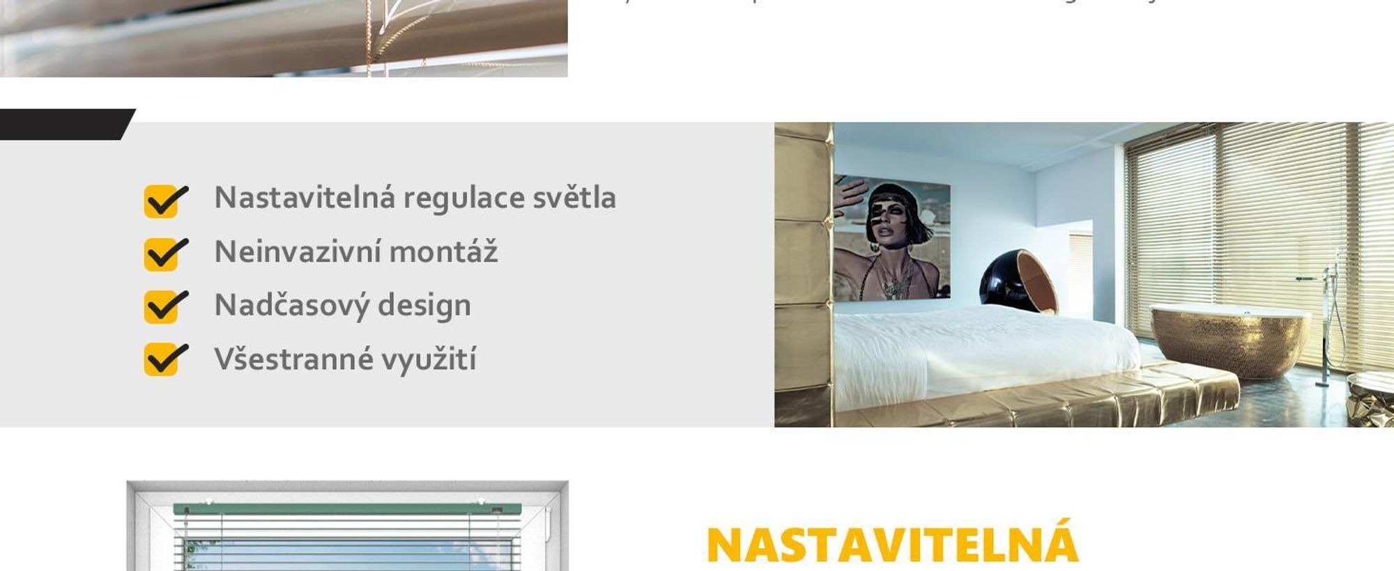 time4blinds – Žaluzie do Oken bez Vrtání, Hliníkové Rolety, Bílý lesk, Levá, 900x1200
