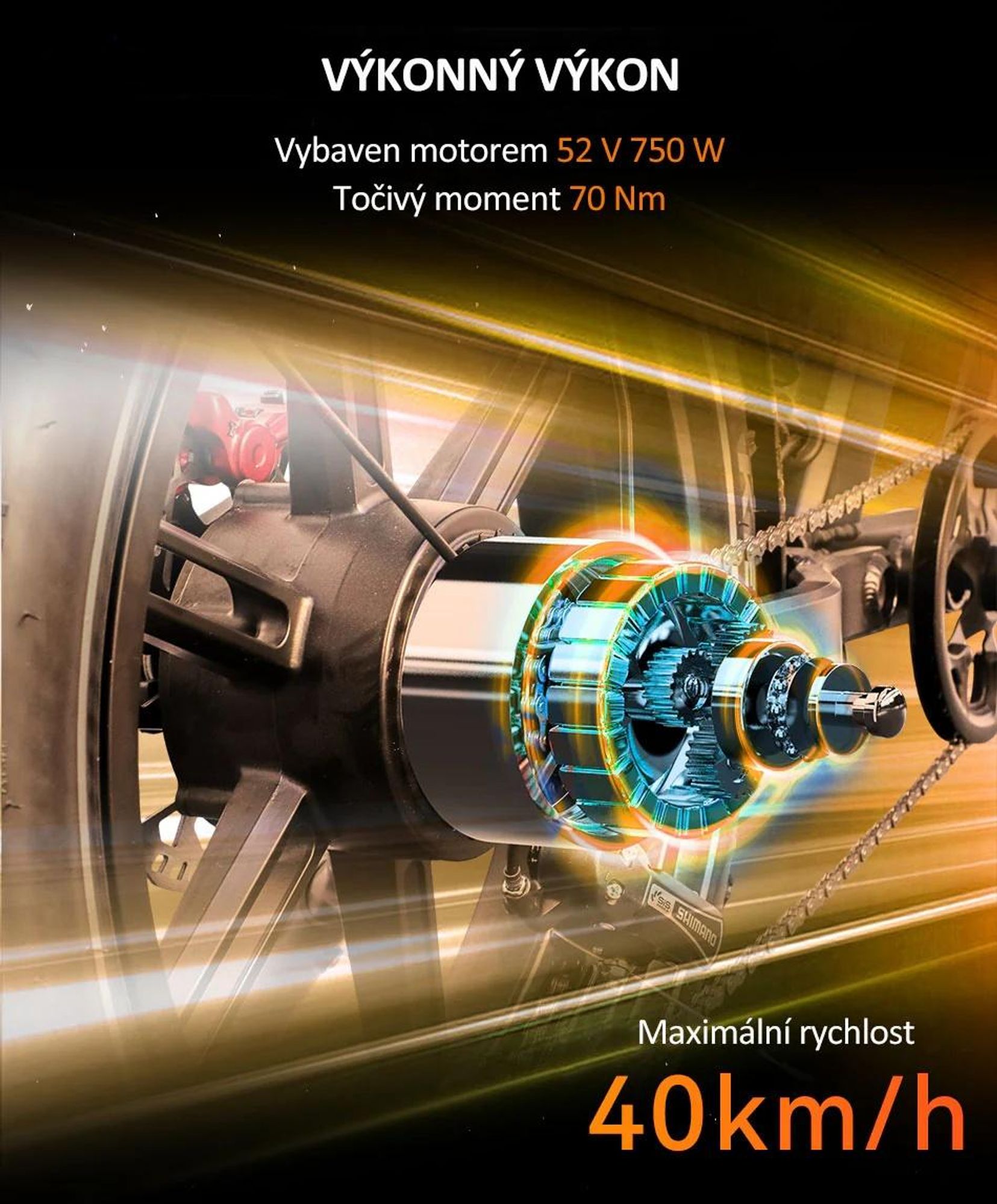 DUOTTS F20 Elektrokolo - Baterie 52V 27AH s Hydraulickými Kotoučovými Brzdami - černá
