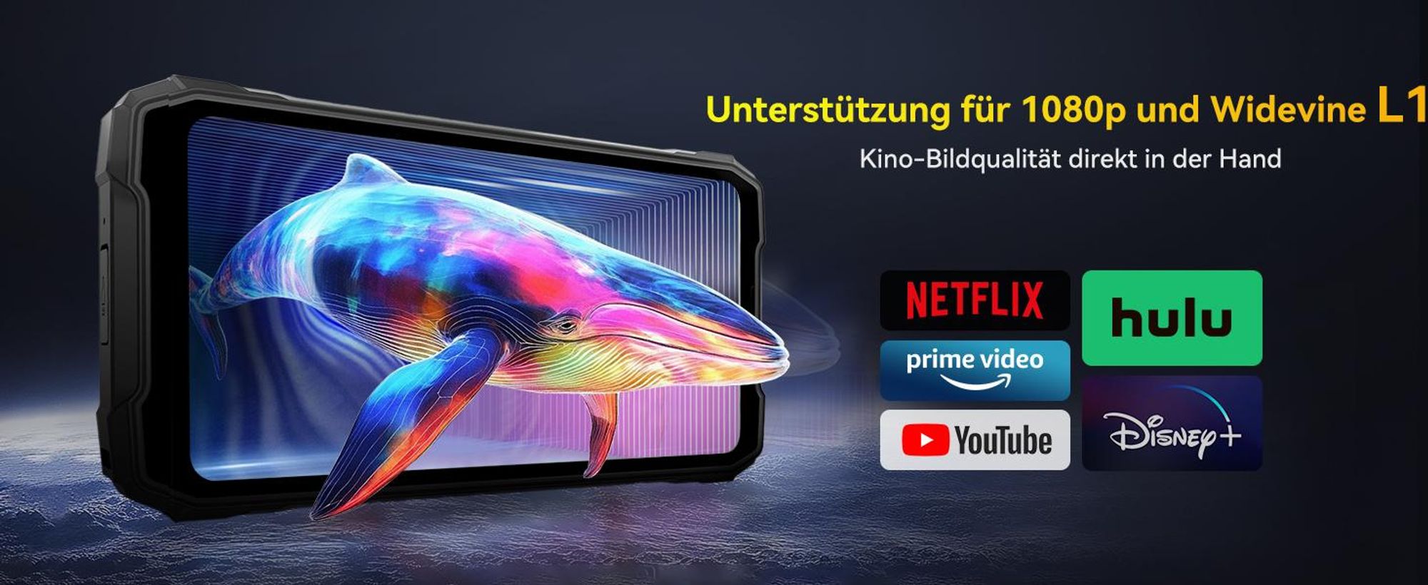 Blackview ROCK 5 Outdoor Smartphone Ohne Vertrag, 48+256GB, Android 16, 20000mAh, 33W, 120Hz, 2.4K, NFC, 108MP+50MP+20MP, 348LM, IP69K&IP68