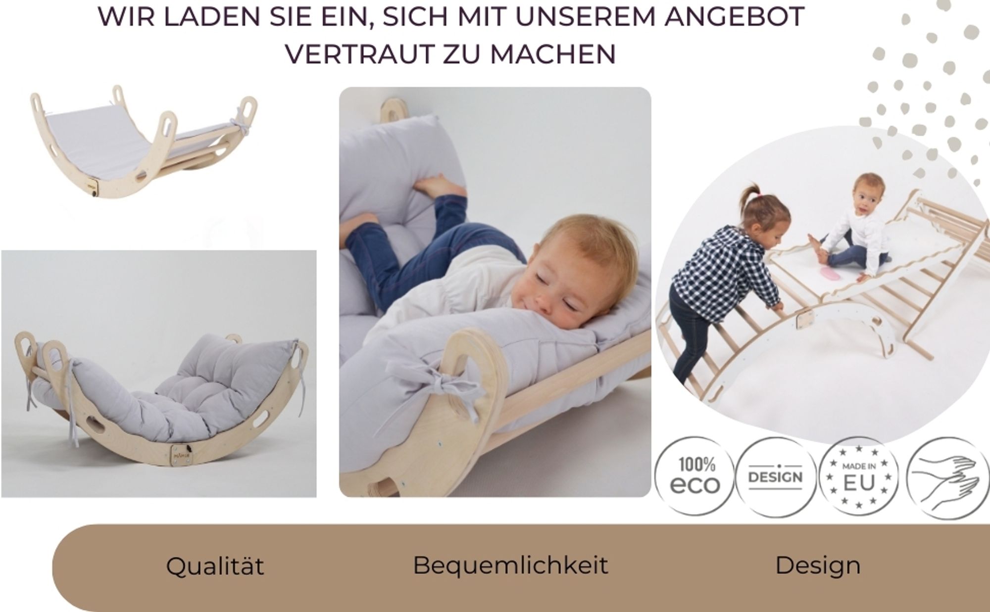 MAMOI® Kletterbogen mit rutsche, Kletterdreieck, Baby klettern, Regenbogenwippe aus holz, Holzbogen für Kinder, Rutschbrett für spielplatz, Kletterger