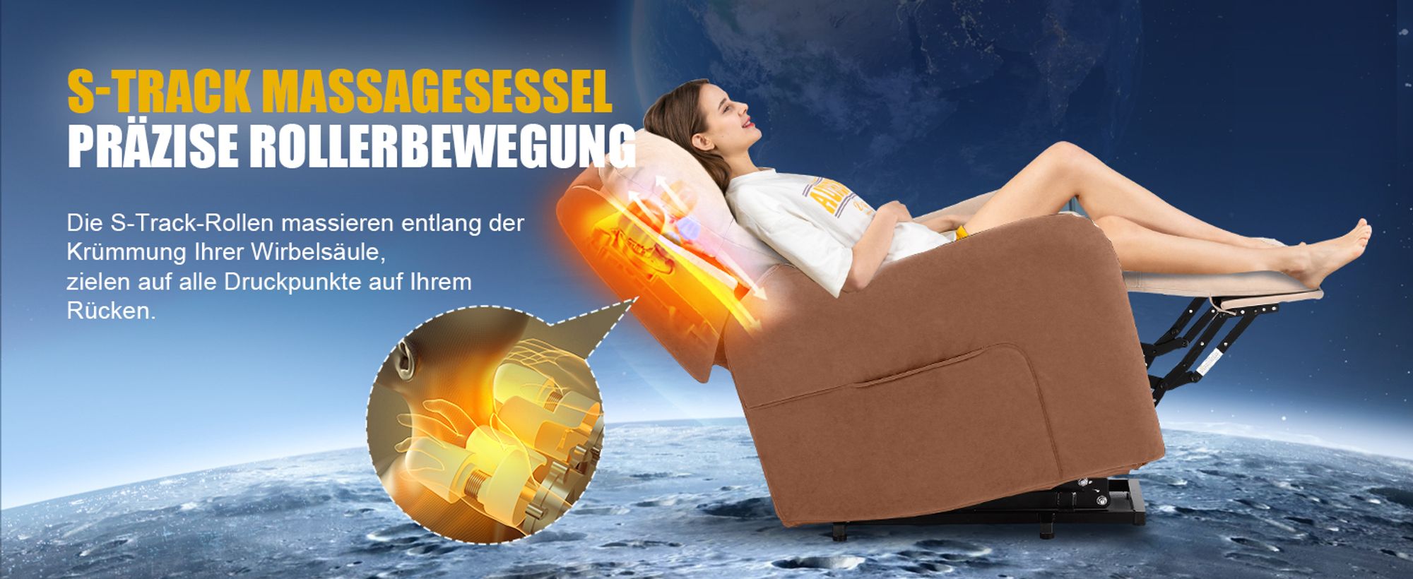 COMHOMA Elektrischer Relaxsessel Massagesessel mit Power Lift, mit SL-Massagefunktion, Ruhesessel Fernsehsessel Fernbedienung mit USB-Anschluss für Se