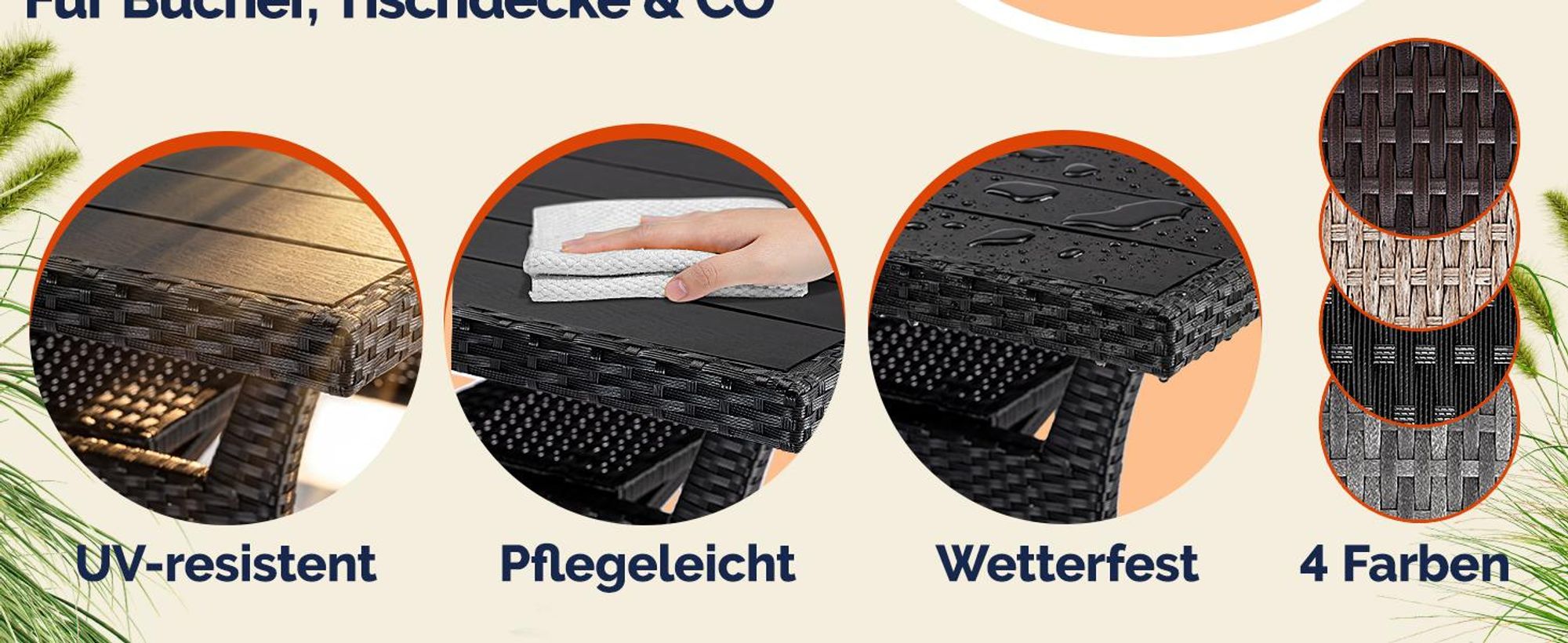 CASARIA® Polyrattan Gartentisch Schwarz 190x90x74cm mit Ablage WPC-Tischplatte Höhenverstellbar Holzoptik Wetterfest Garten Terrasse Esstisch Gartenmöbel