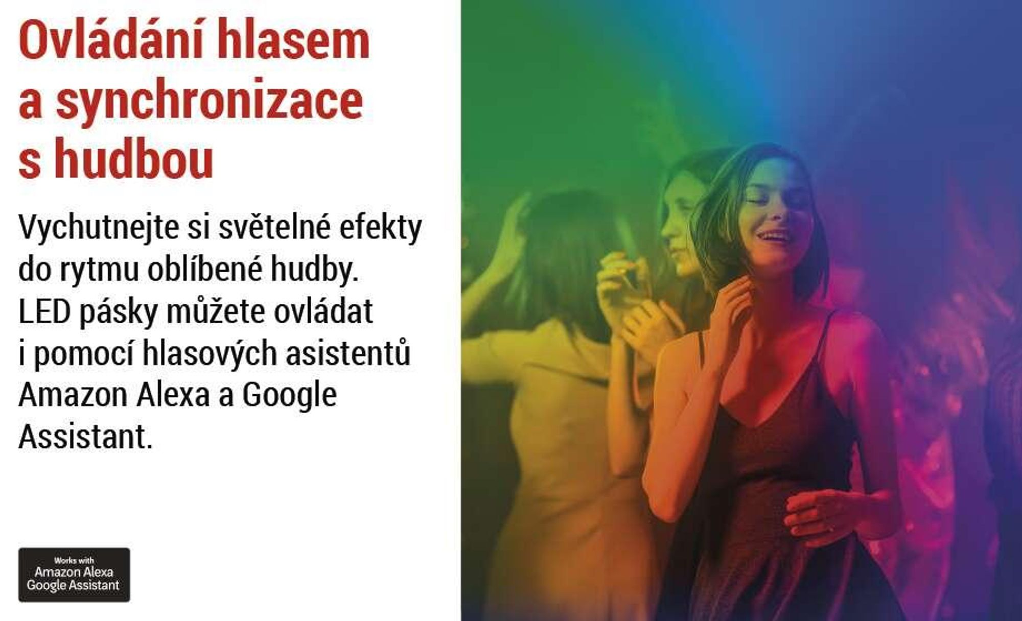 EMOS Smart LED Strip RGB/CCT 5 m, LED pásek s dálkovým ovládáním a aplikací, 16 mil. barev, synchronizace s hudbou, vč. 1,5 m kabelu a adaptéru