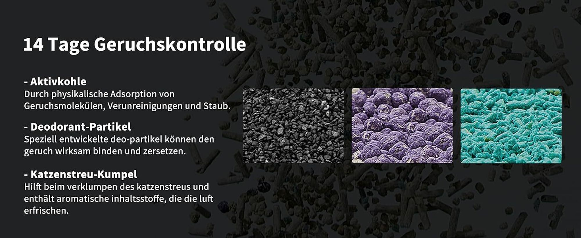 PETKIT 5 in 1 Gemischtes Katzenstreu 4 Beutel, 3,6 kg/Beute, Spülbar, Geruchsfrei, Aktivkohle, Extrem Saugfähig und Schnell Trocknend Tofu-Katzenstreu
