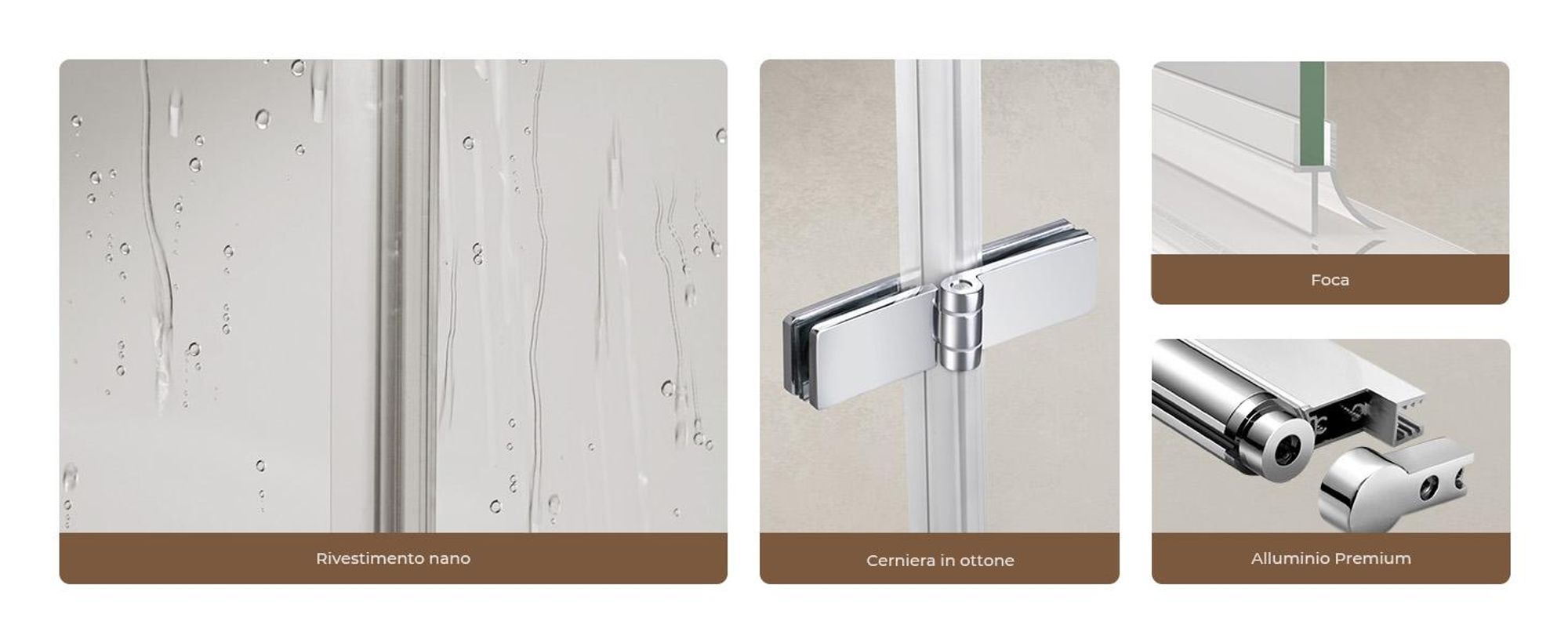 S'AFIELINA Cabine doccia pieghevole 2 pezzi per vasca 100x140 cm, vetro di sicurezza ESG 6 mm con rivestimento NANO Easy-Clean