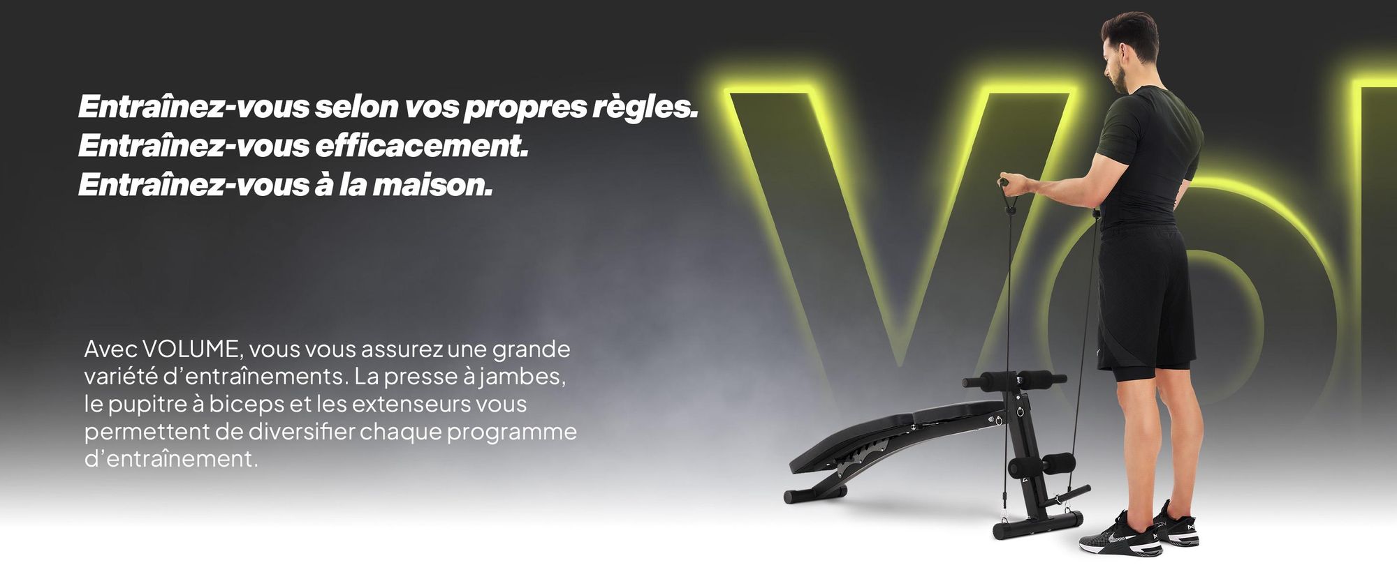 Zipro Volume Banc d'entraînement multifonctionnel avec presse à jambes et banc de curl pour biceps pour l'entraînement de tout le corps, banc réglable, noir, capacité de charge 230 kg