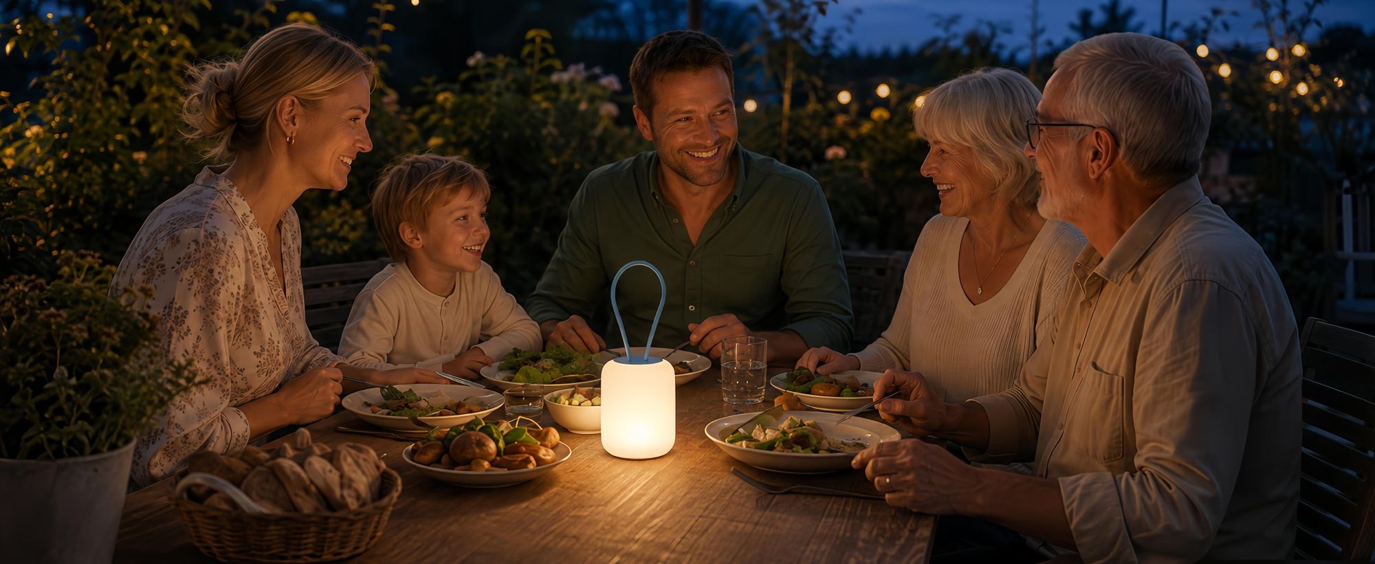 LED Campinglampe,USB-Aufladung Nachtlicht,flexible Outdoorlampe zum Aufhängen,Hinstellen und Montieren,dimmbare Handyhalter Campingleuchte,Blau