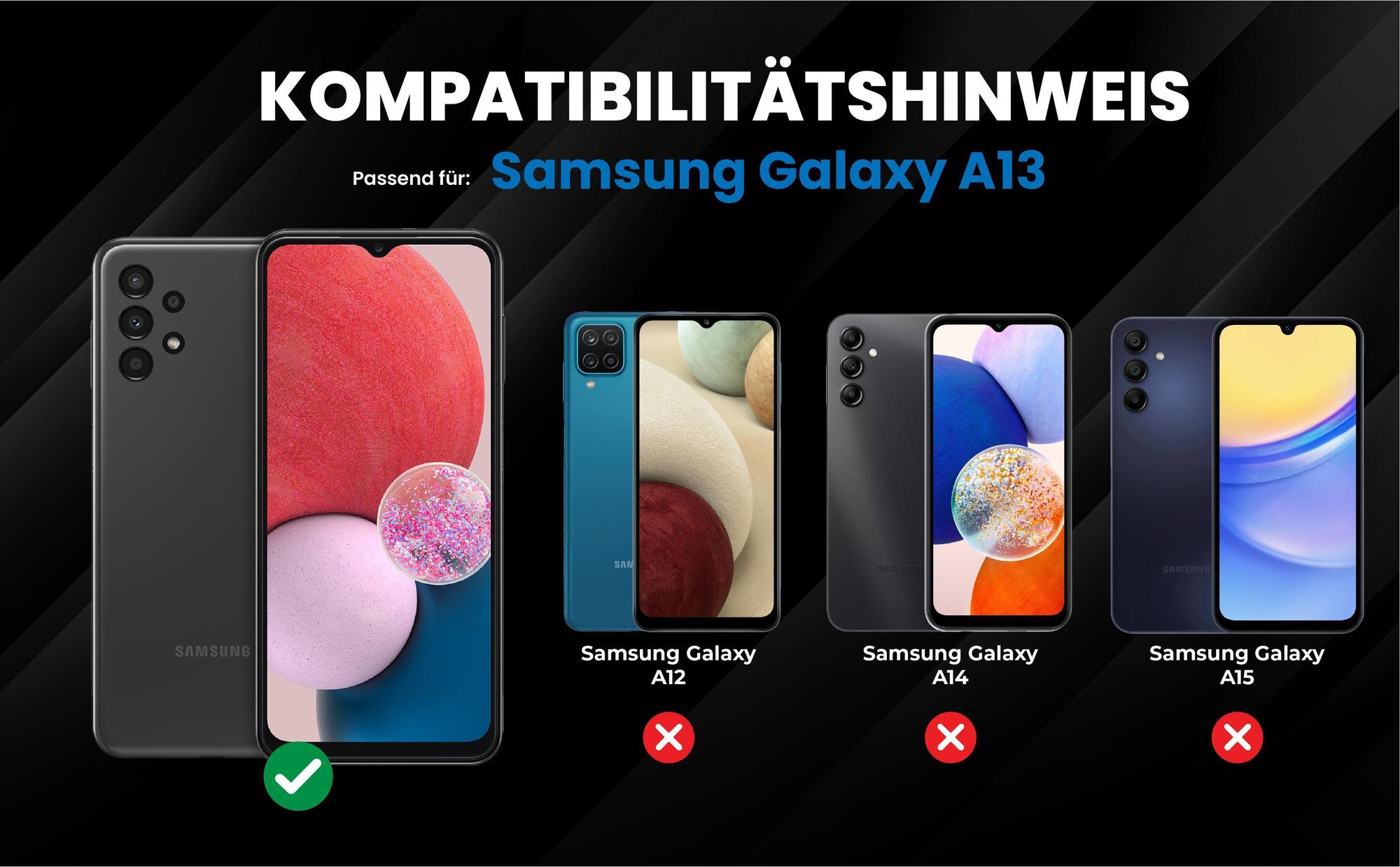 Kompatibilitätshinweise Hülle für Samsung Galaxy A13