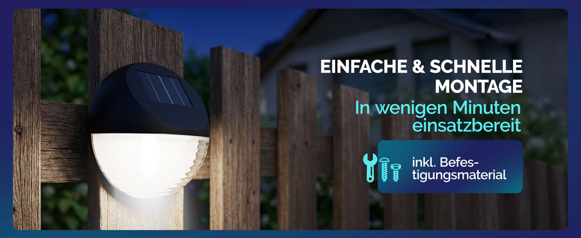 MONZANA 6x Solarleuchten für Außen Wasserdicht Garten LED