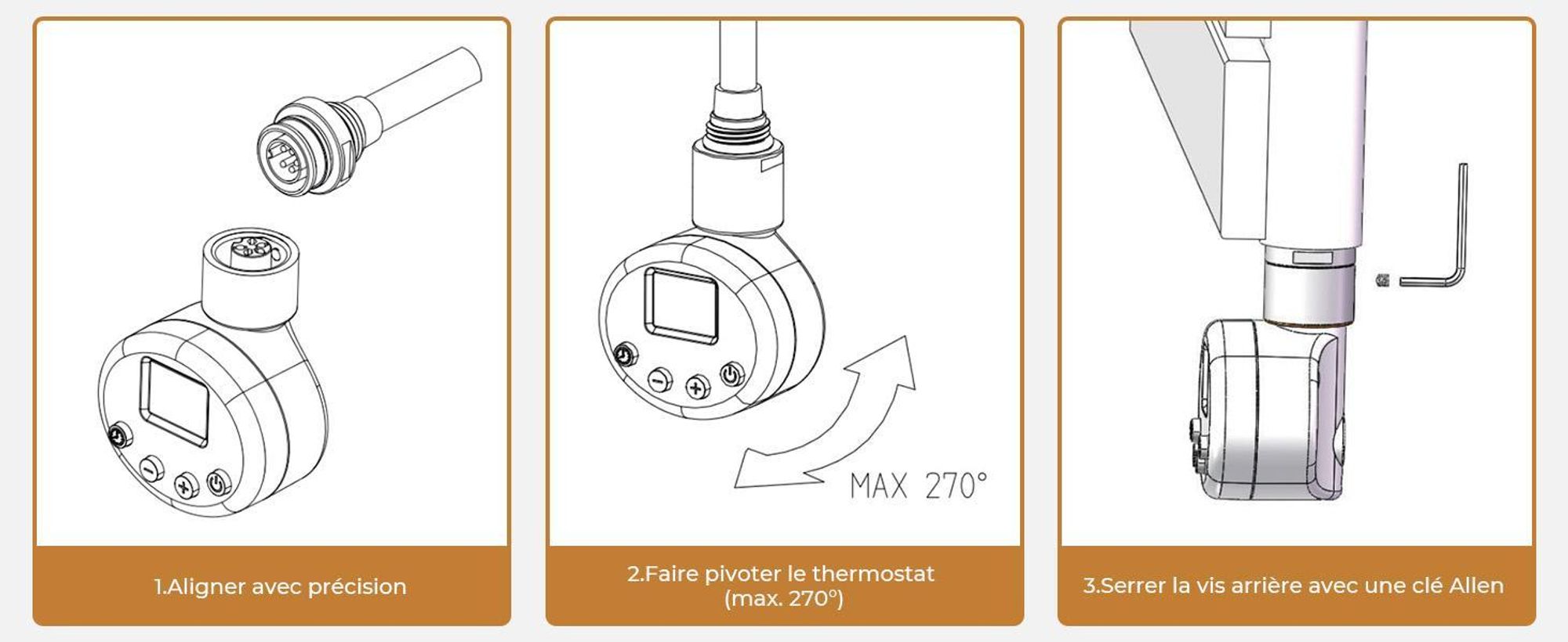 S'AFIELINA – Sèche-serviette électrique 1041×400 mm avec thermostat WiFi, minuterie programmable et écran LCD, 400 W, blanc, idéal pour salle de bain