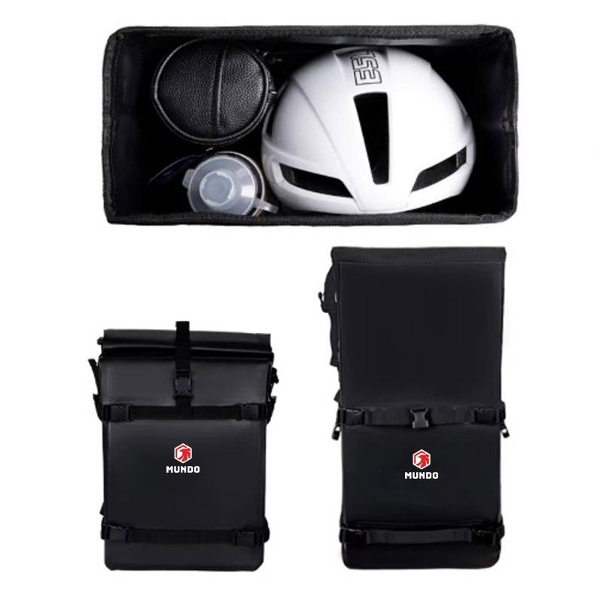 MUNDO® Torba rowerowa na bagażnik rowerowy czarna 28L