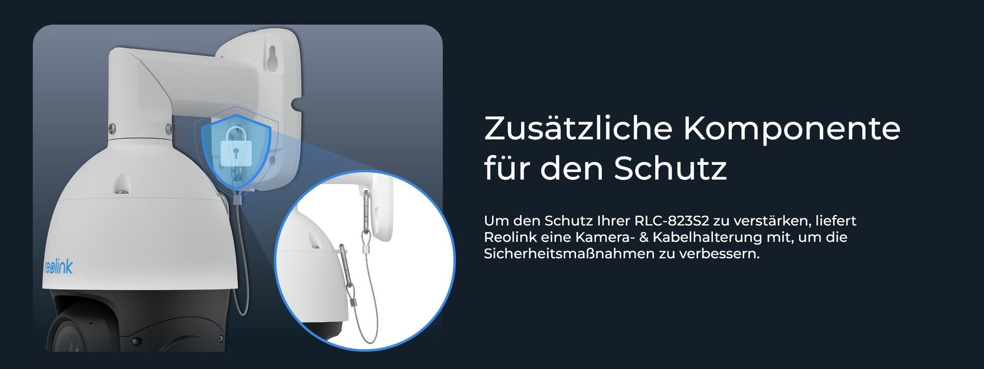 Reolink RLC-823S2, 4K 8MP PTZ PoE Überwachungskamera, 16X Optischer Zoom, 360° Abdeckung, Auto-Tracking, Farbnachtsicht, Smarte Erkennung, IP66