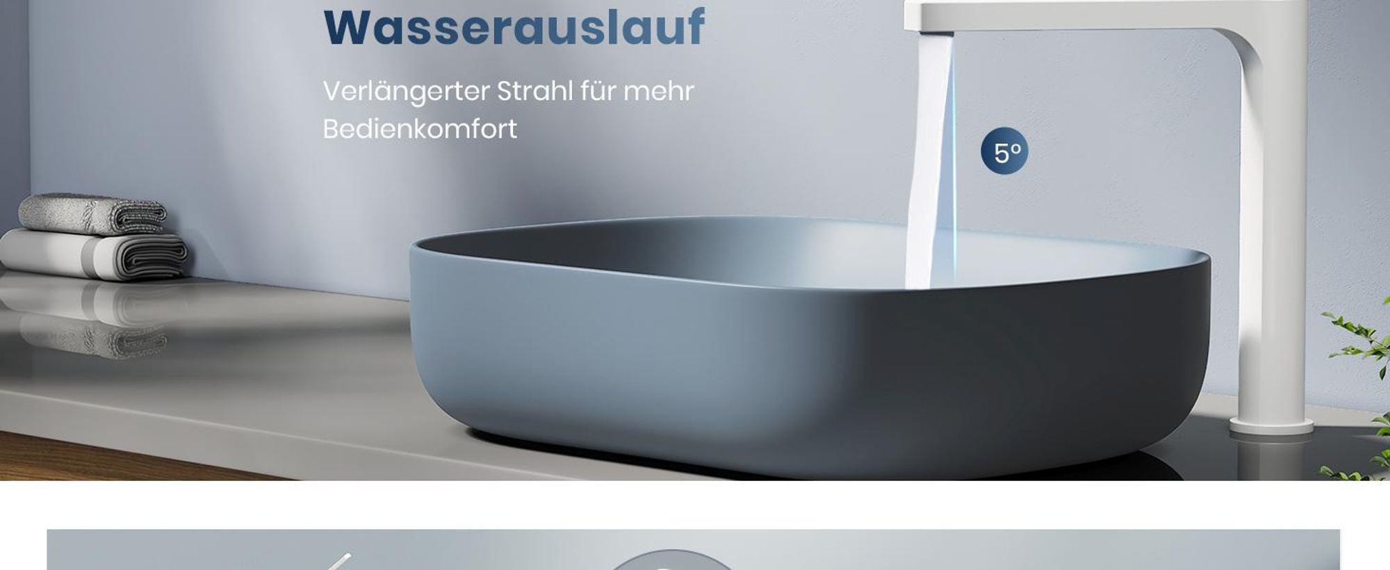 EMKE Wasserhahn Bad Weiß Matt 335x233x46mm, Messing, Keramikkartusche, Badarmatur, Mischbatterie Waschbecken-Armatur, Waschtischarmatur