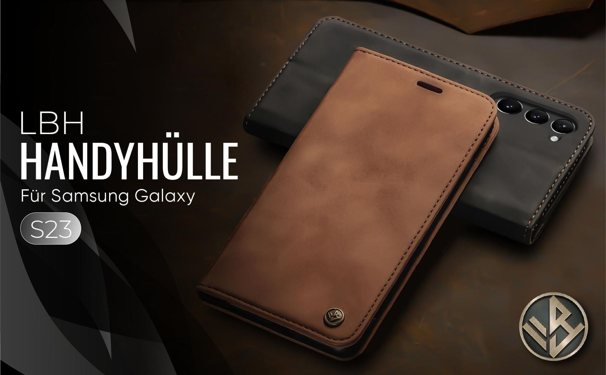 Hochwertige Klapphülle für Samsung Galaxy S23 im klassischen Design
