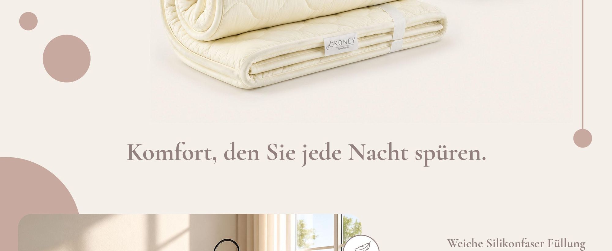 Topper - Ergonomischer Komfortschaum - 180x200 cm - 100% Mikrofaser - für Allergiker