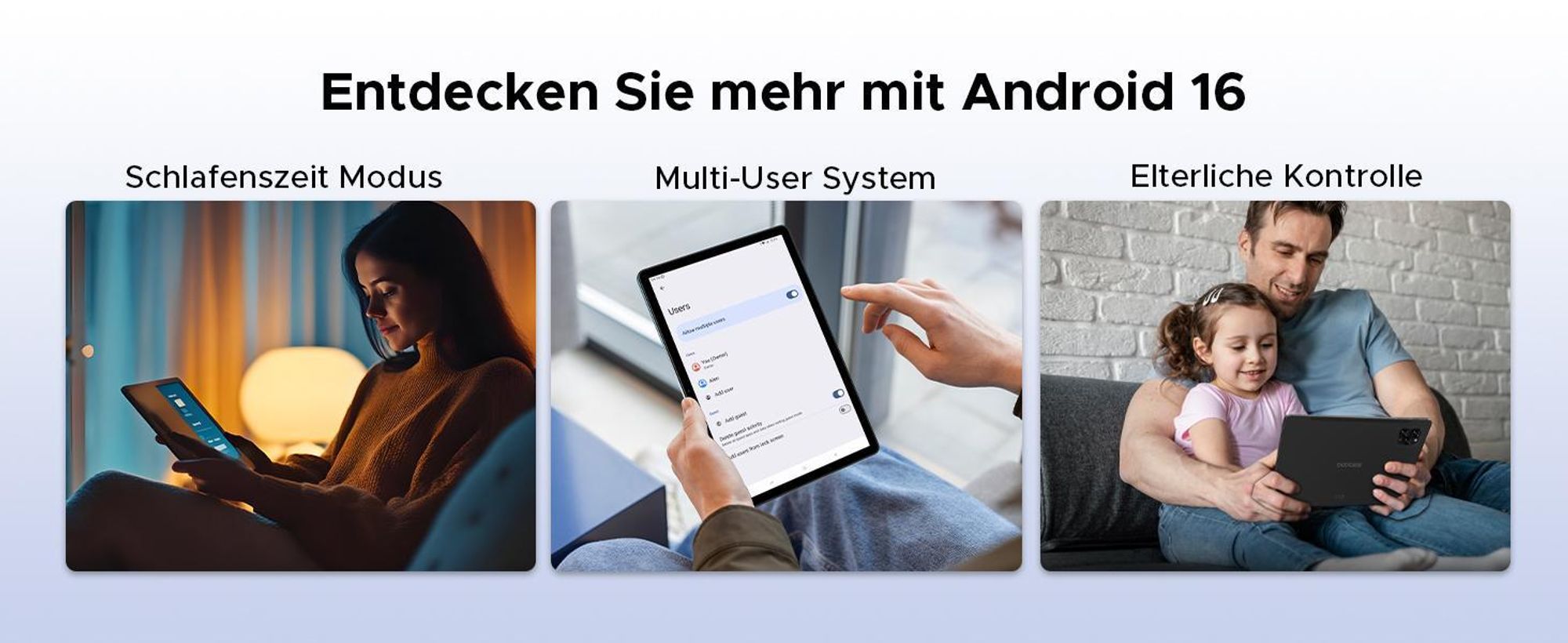 DOOGEE Tab G6 - Tablet ,Android 16, 11 Zoll, 36(6+30)GB+256GB(bis 2TB erweiterbar), 4G LTE, 90Hz,8000mAh,Widevine L1