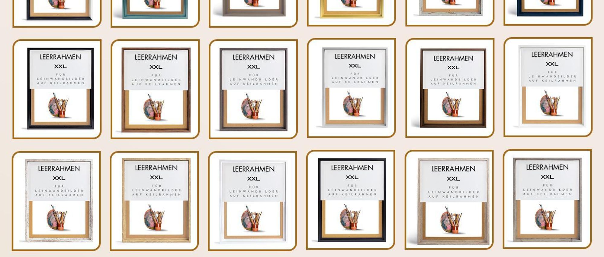 Monframe Schattenfugenrahmen XXL 80x100 cm - Sonoma Eiche - Leerrahmen mit Tiefeneffekt aus MDF Holz in zerlegter Form - für Leinwandbilder auf Keilrahmen