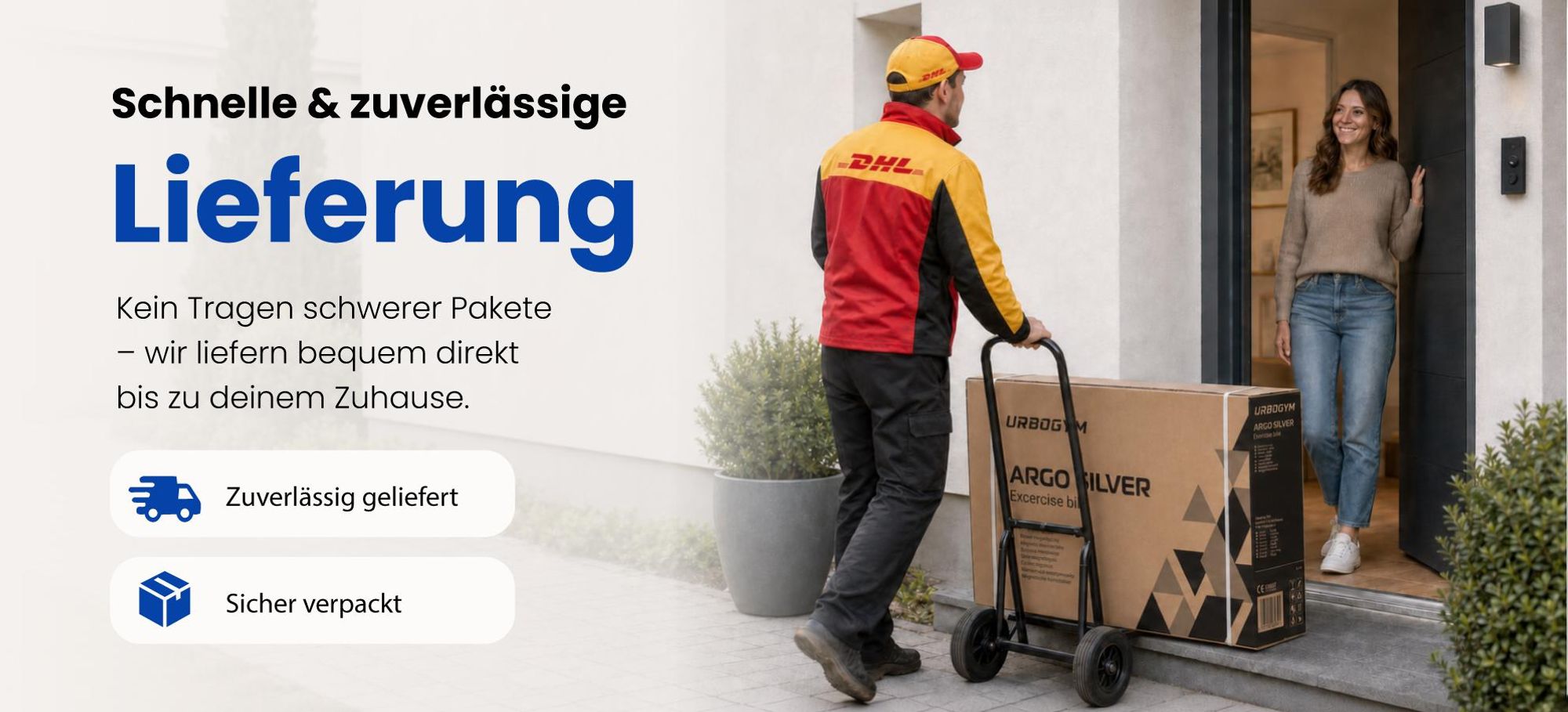 URBOGYM ARGO SILVER Heimtrainer – Magnetisches Fitnessbike mit 6-kg-Schwungrad, 8 Widerstandsstufen, bis 130 kg