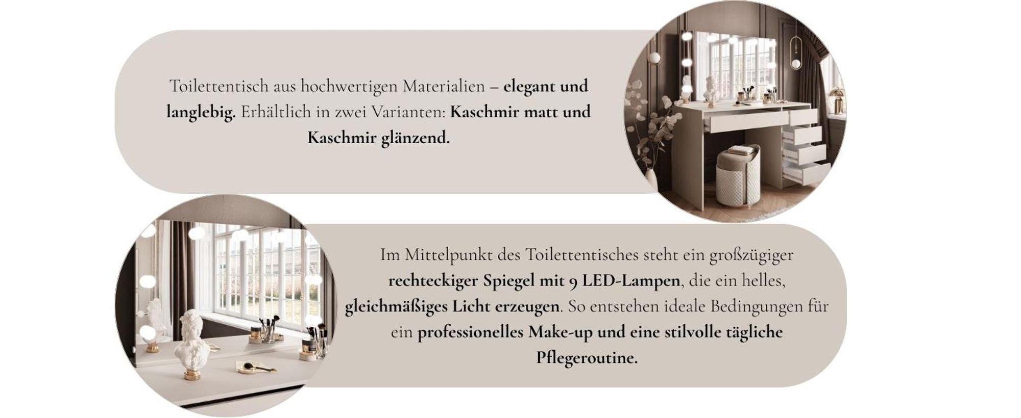 Schminktisch MADA ELITE Kaschmir