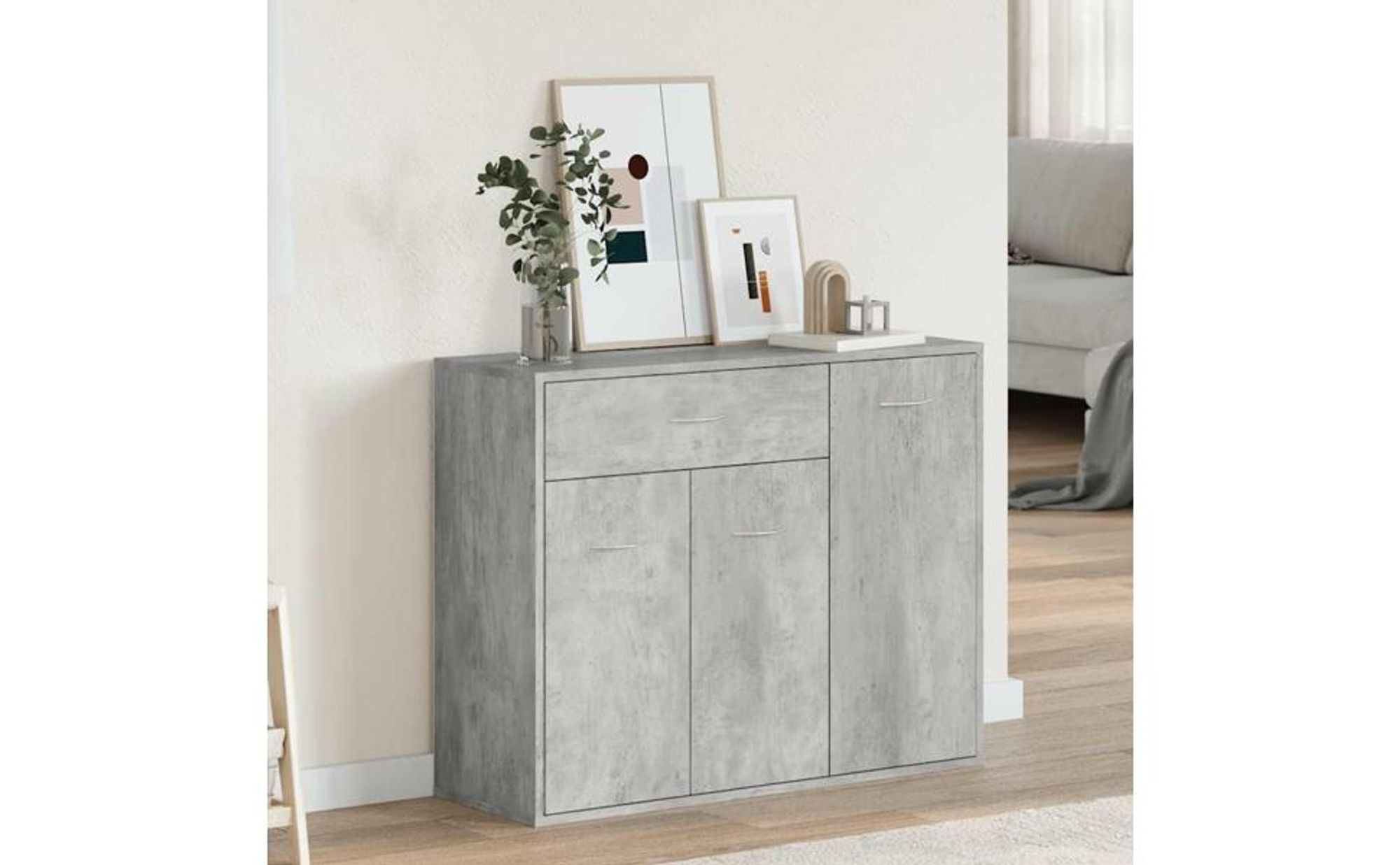 vidaXL Sideboard Betongrau 88x30x70 cm Holzwerkstoff