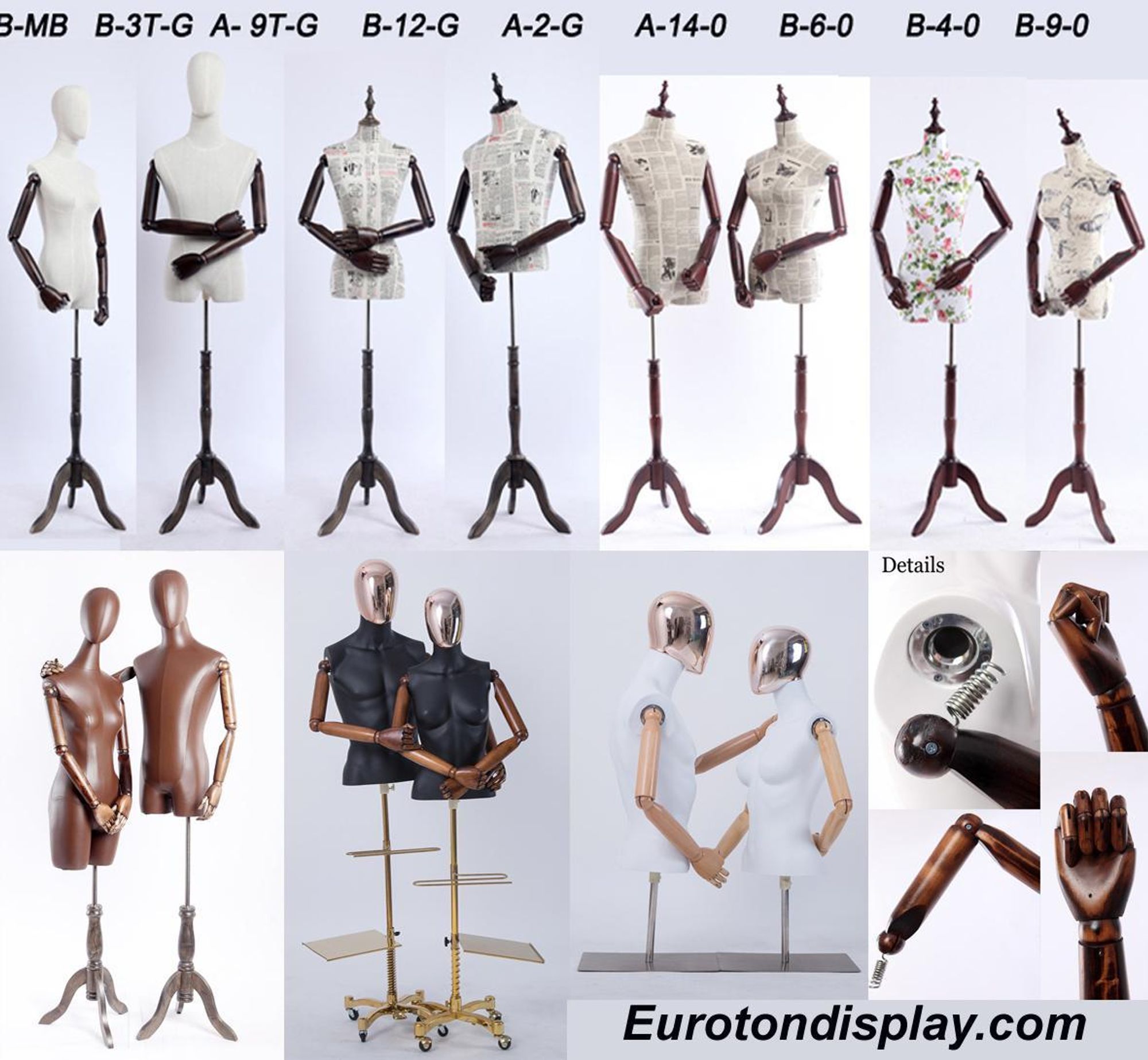 Eurotondisplay  abstrakte Schaufensterpuppen ,Schneiderpuppen,Torso usw