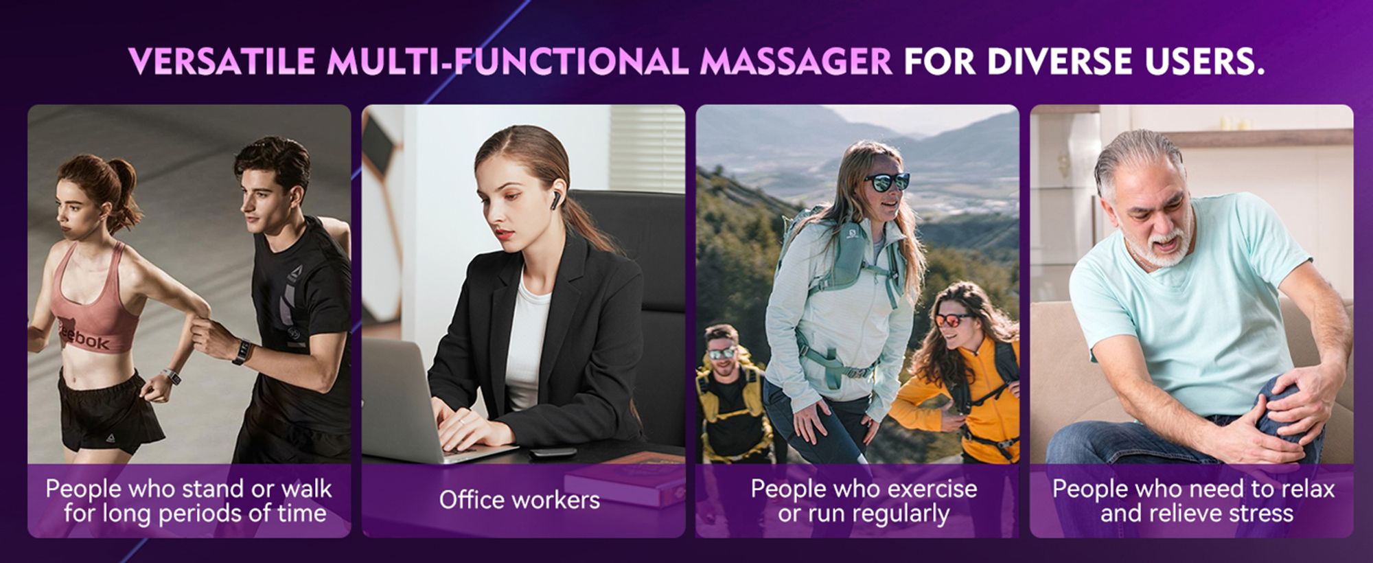 Fußmassagegerät, Tiefenmuskelaktivierung ,Fortschrittliche EMS-Technologie, EMS-Fußmassagegerät mit 8 Massageprogrammen, 32 Intensitätsstufen