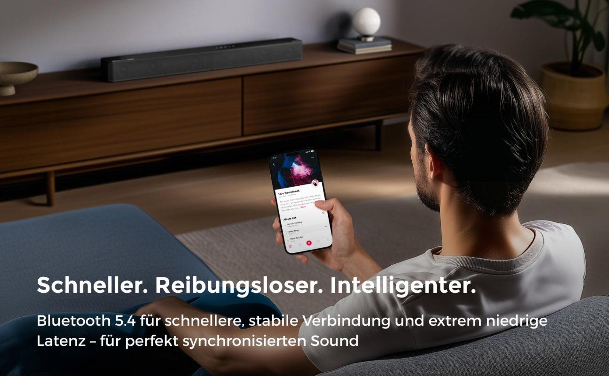 ULTIMEA 5.1 Dolby Atmos Soundbar, Heimkino-Soundsystem mit Subwoofer für TV, 300W Leistung, einstellbare Bassverstärkung, App-Steuerung, Bluetooth 5.4