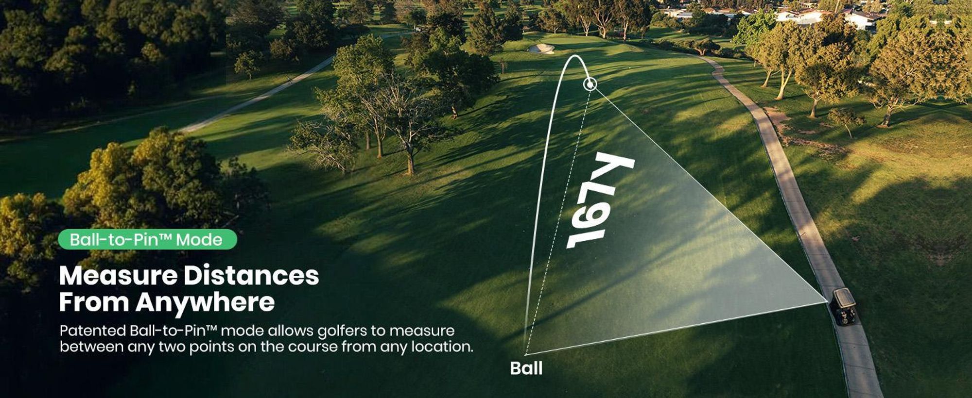 MiLESEEY GenePro G1 Télémètre de golf avec écran tactile GPS, 43 000 parcours, 1200m