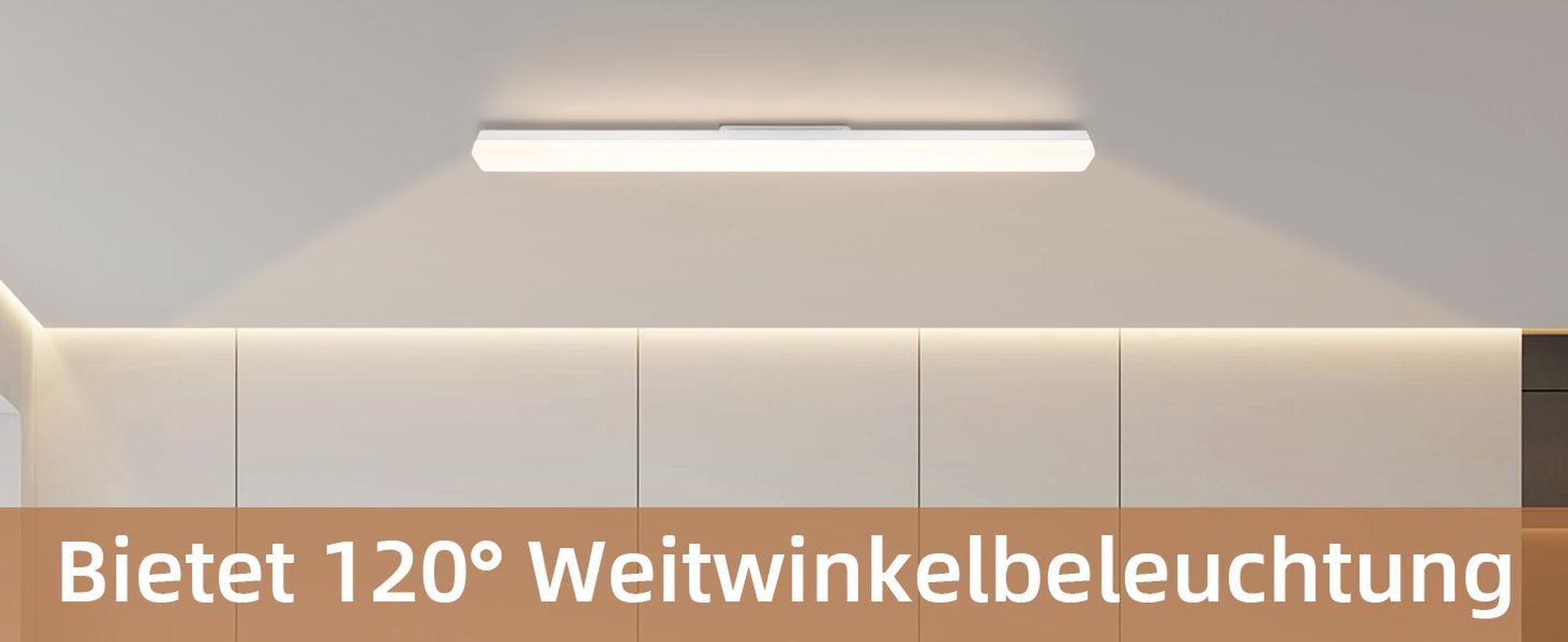 ZMH LED Deckenleuchte Deckenlampe Tageslicht - 90CM Tageslichtlampe Weiß Küchenlampe 4000K LED 36W für Küche Wohnzimmer Schlafzimmer Esszimmer Balkon