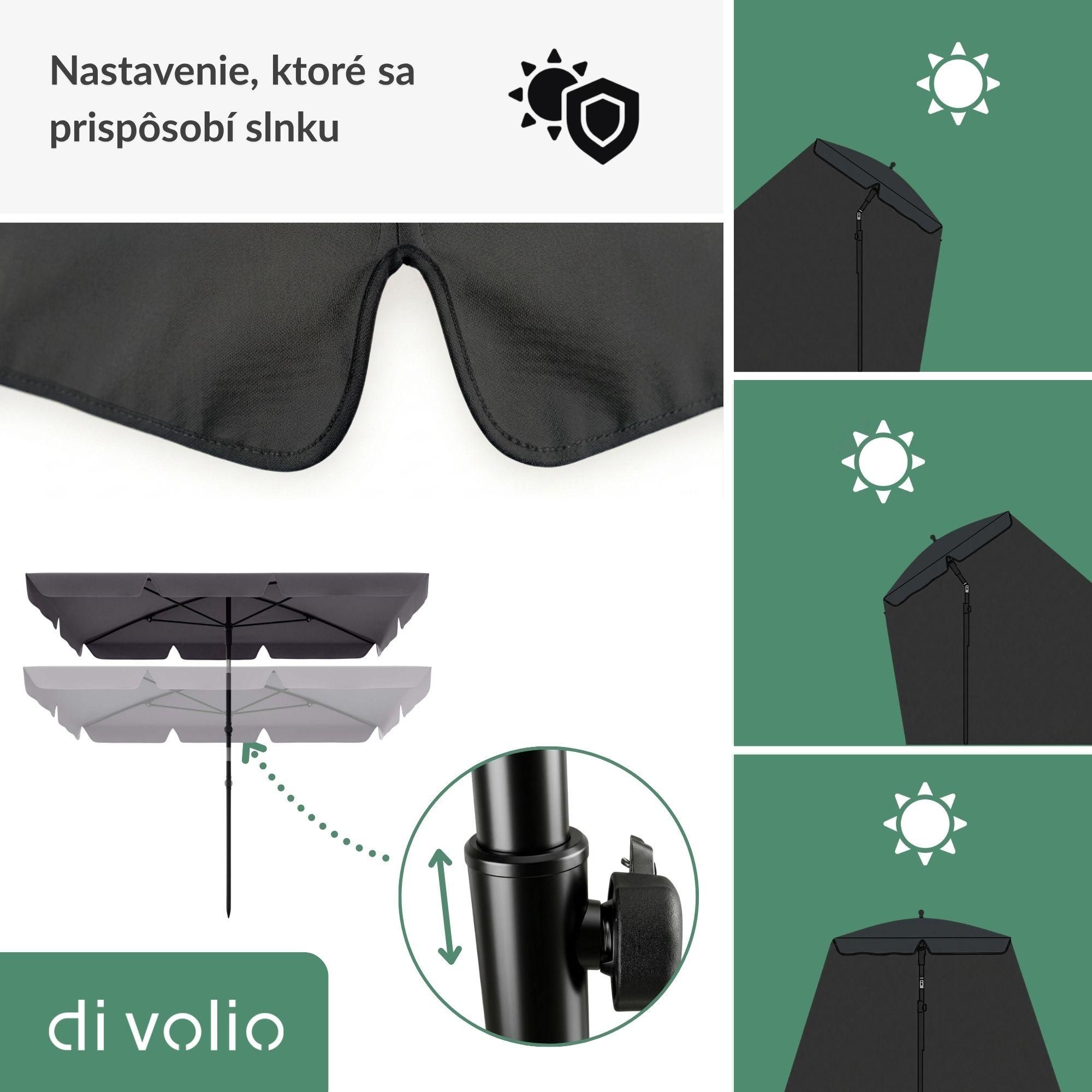 di volio záhradný slnečník Ankona grafitový