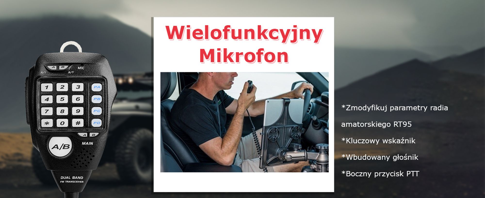 Retevis RT95 amatorski radiotelefon z dwuzakresową anteną, mini mobilny radiotelefon z obrotowym podwójnym wyświetlaczem LCD, 200 kanałów, mobilna antena samochodowa SL16/PL259