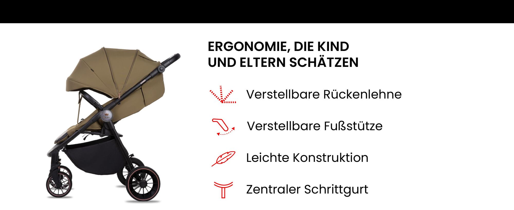 BabyLux ROMBO Kinderwagen Leichte Kinderwagenabdeckung Stoßdämpfende Tasche