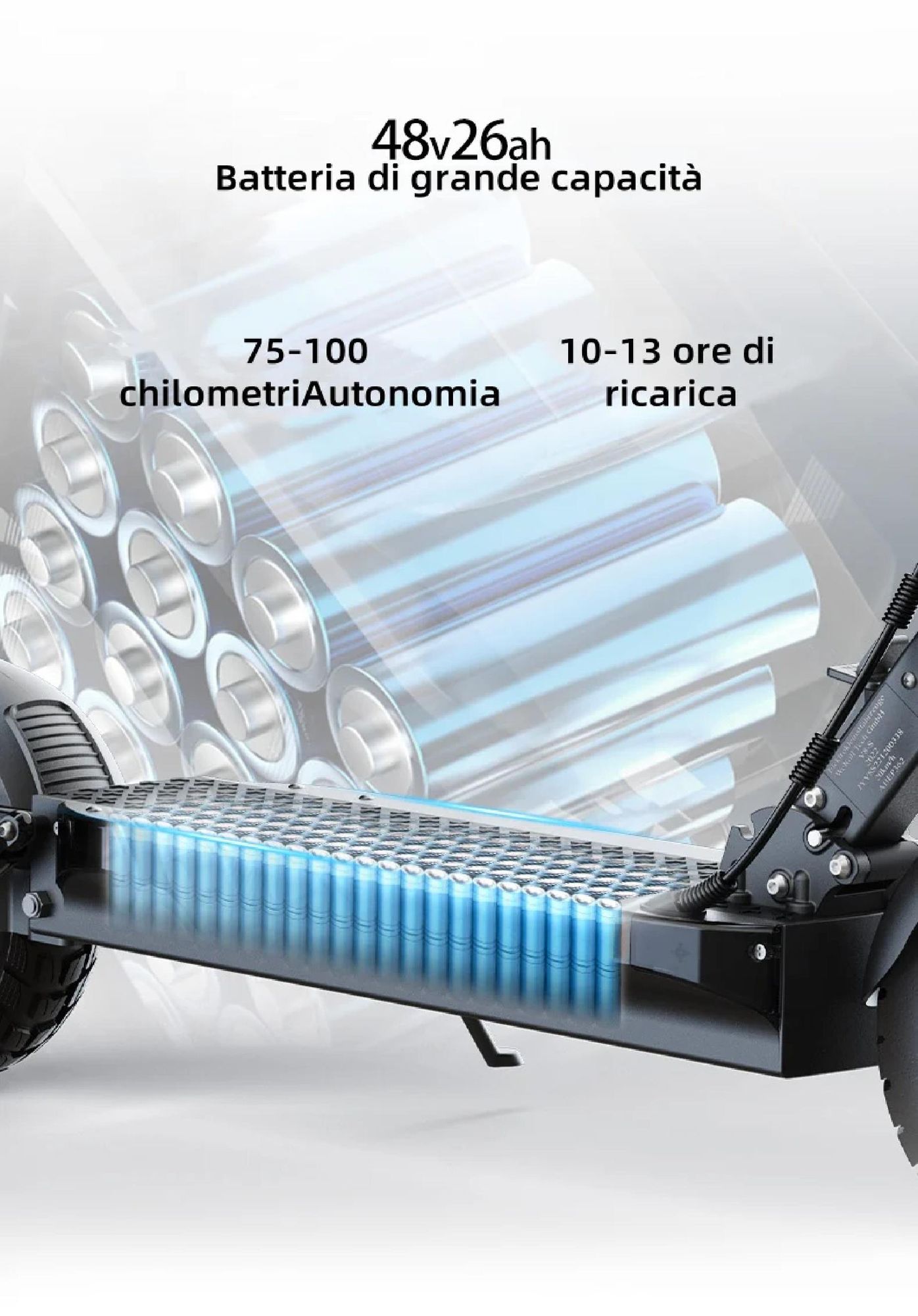 JOYOR Y8-S Pieghevole ABE Monopattino Elettrico - 500W Motor 48V26AH Batteria Pneumatici da 10 Pollici - Nero