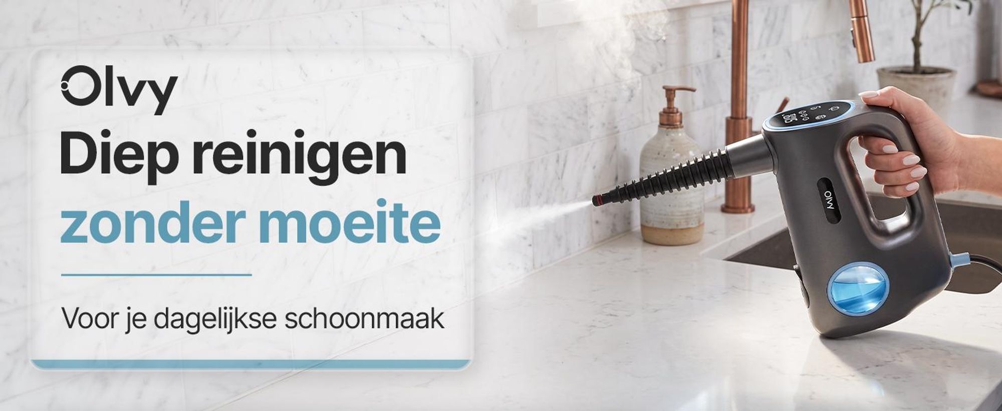 Olvy 12-in-1 Handstoomreiniger met touchscreen – Handstoomreiniger voor badkamer, keuken, bank en meubels