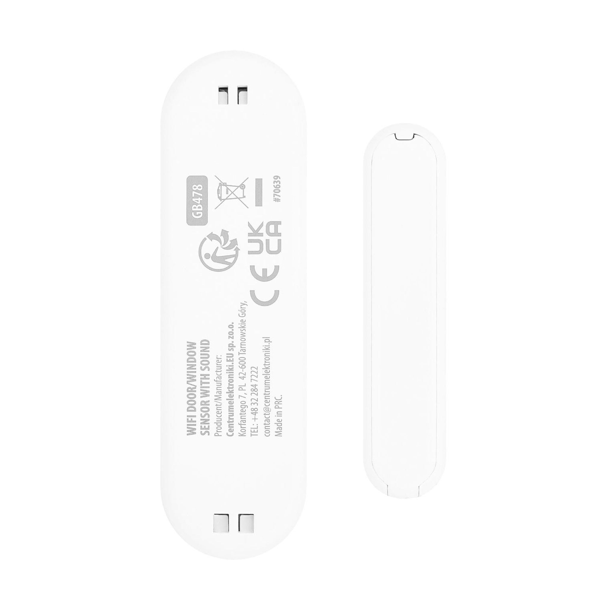 Drahtloser Reed-Schalter / WiFi-Öffnungssensor von GreenBlue Android/iOS für Türen / Fenster 3,0 V DC LR03x2 mit Alarm GB478