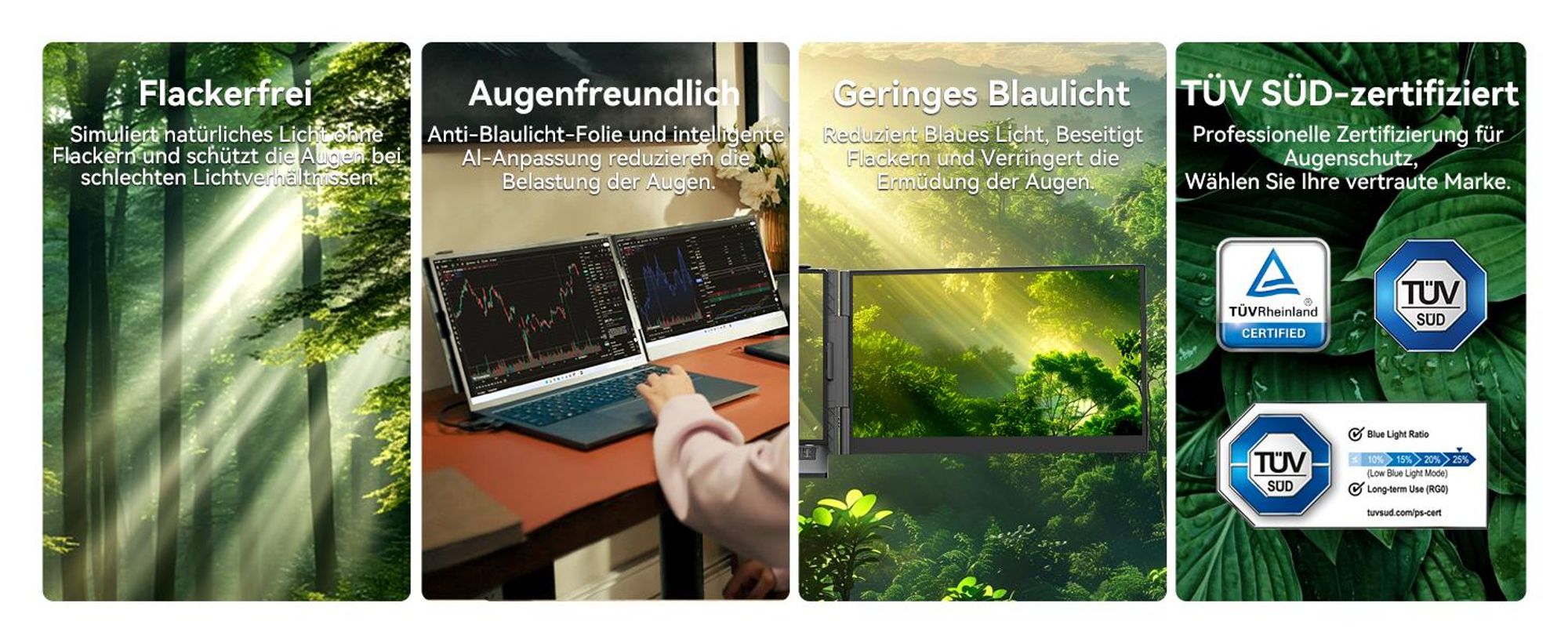 Blackview SCM8 15.6" Tragbarer Einzelner Monitor, 1920×1200 ultradünn Computerbildschirm(für 13-17,3" Laptops), 180° horizontal drehbar