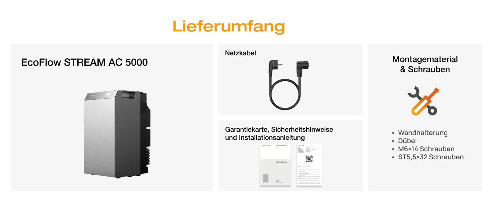 EF ECOFLOW STREAM AC 5000 Balkonkraftwerk mit 5 024 Wh Speicher , 100 % kompatibel mit allen Mikro-Wechselrichtern, 3 000 W Ausgangsleistung