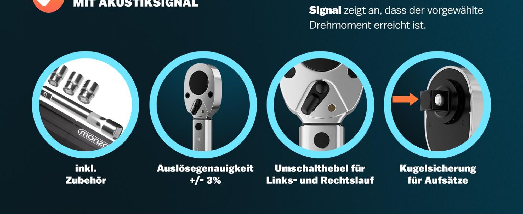 MONZANA Drehmomentschlüssel 6tlg. Set
