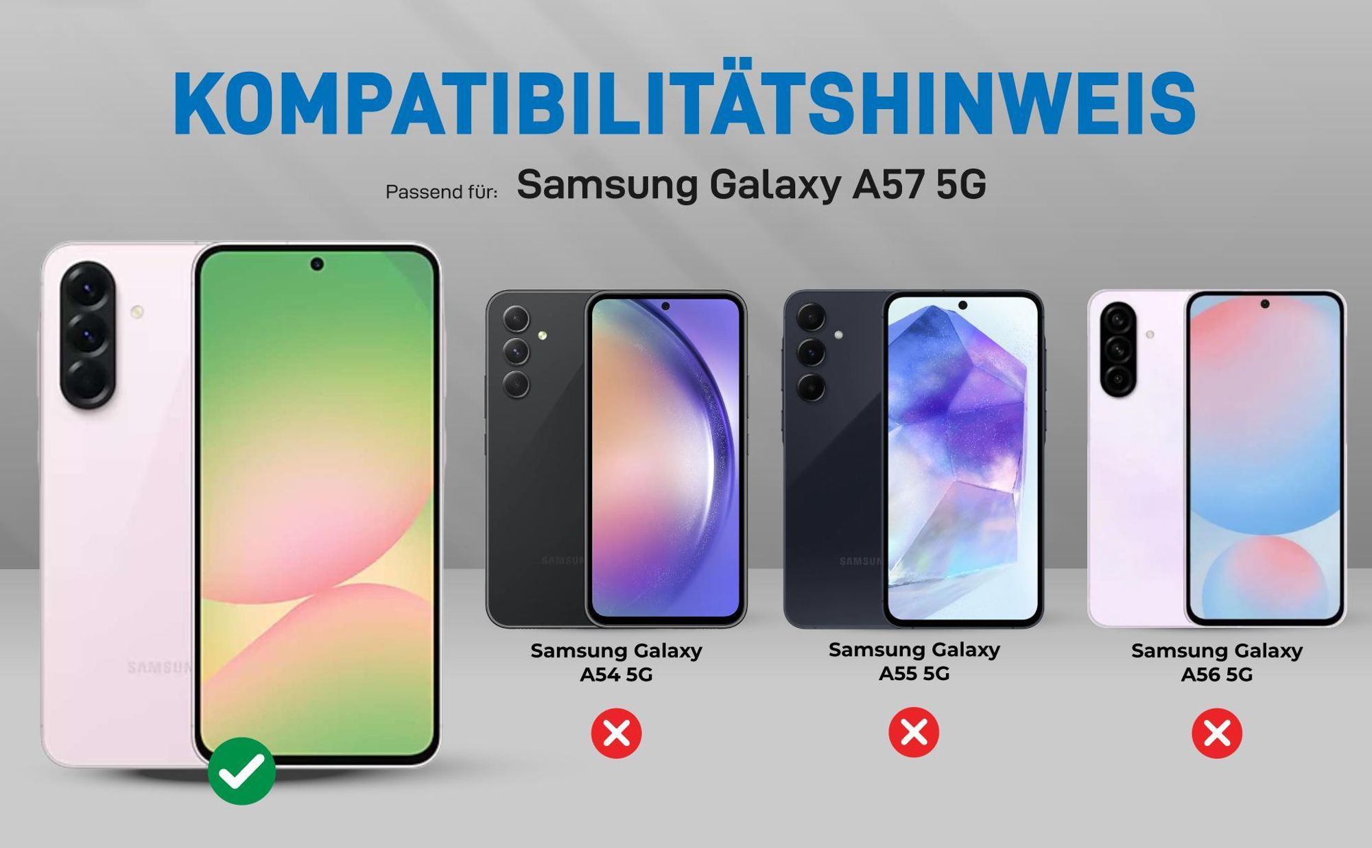 Kompatibilitätshinweise Hülle für Samsung Galaxy A57 5G