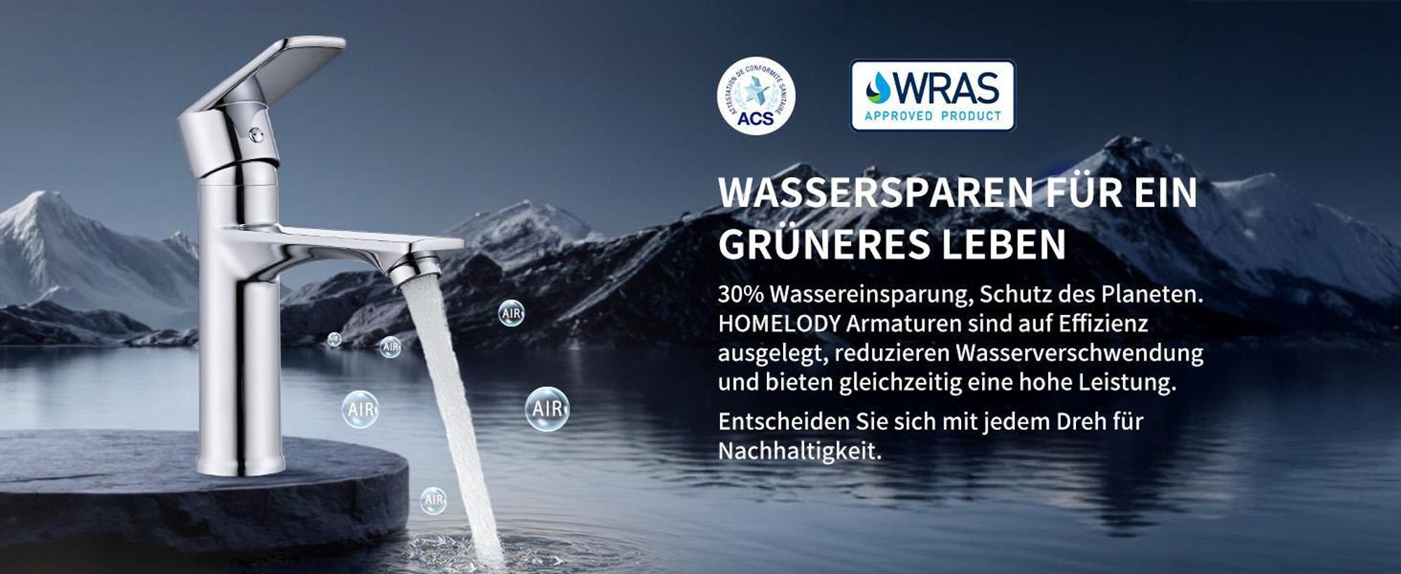 2 x Homelody Wasserhahn Bad Chrom, Einhebelmischer Badezimmer Waschtischarmatur, Bad Armatur Mischbatterie, Waschbeckenarmatur, Waschbecken Armaturen